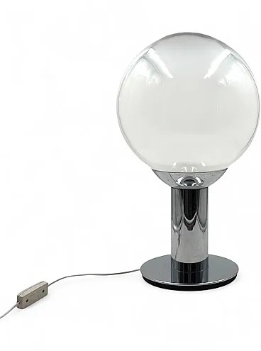 Space Age style chrome table lamp, France, 1980s