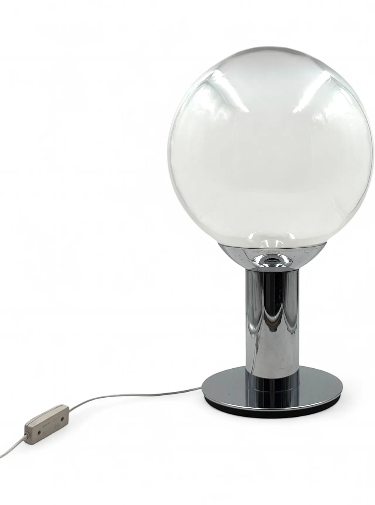 Space Age style chrome table lamp, France, 1980s 8