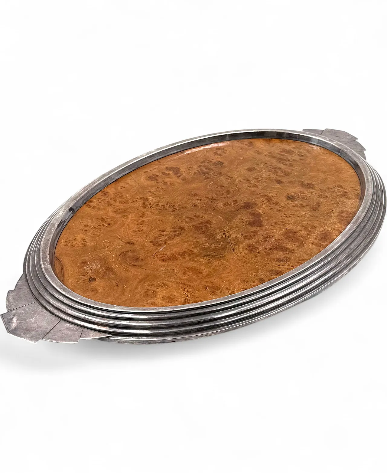 Art Deco style briar wood tray, France, 1930s 13