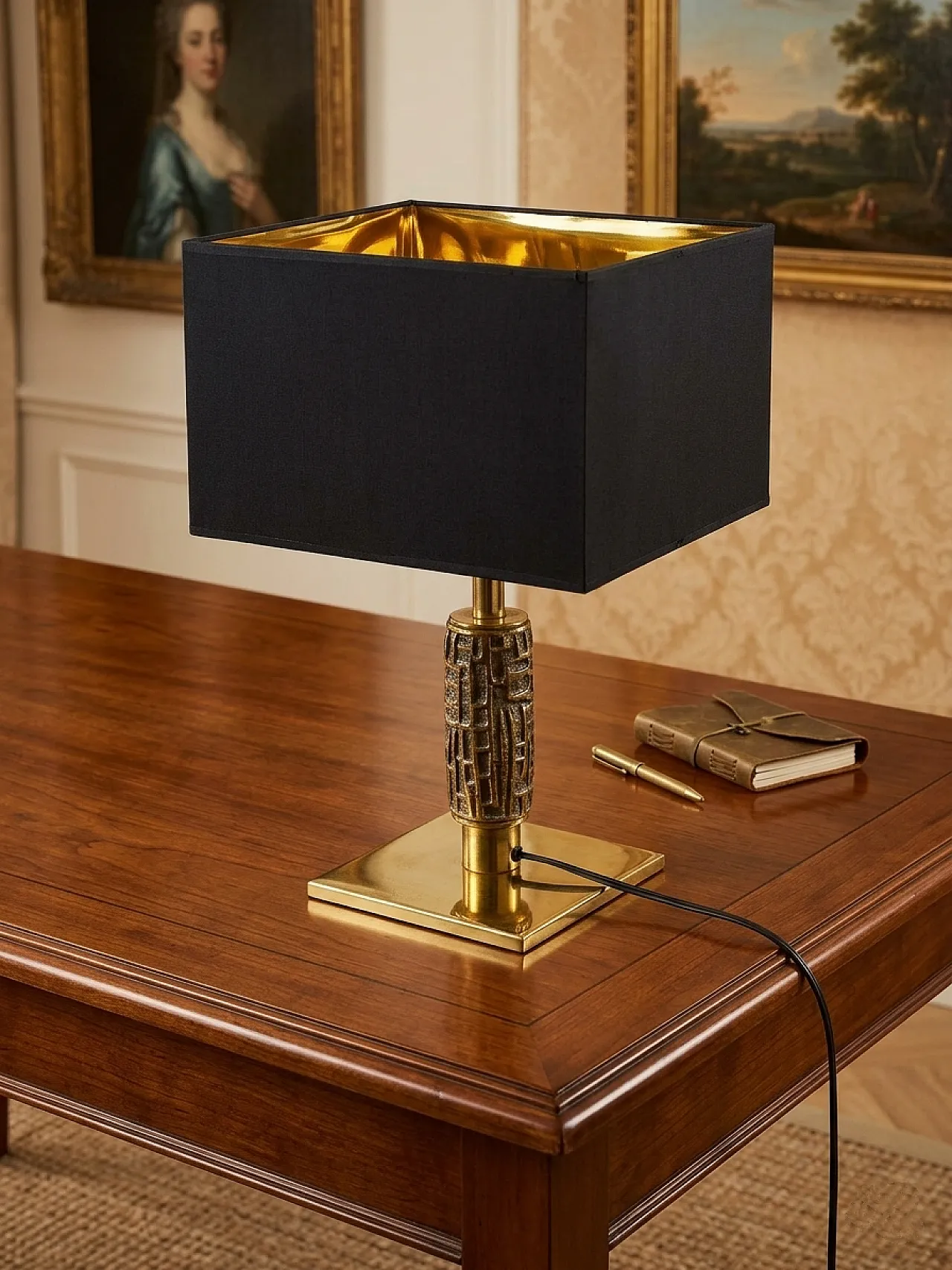 Lamp by Luciano Frigerio in brass and bronze, 1960s 1