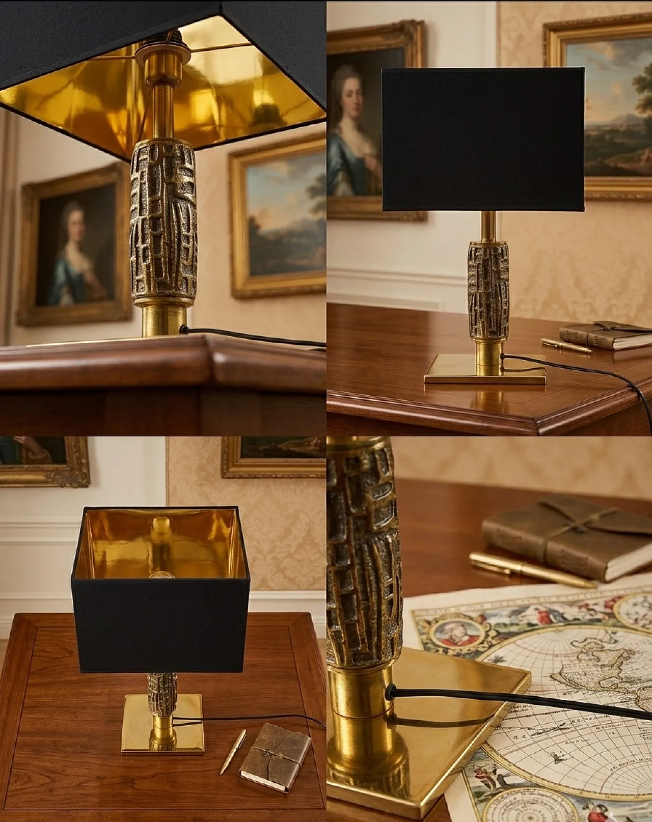 Lamp by Luciano Frigerio in brass and bronze, 1960s 2