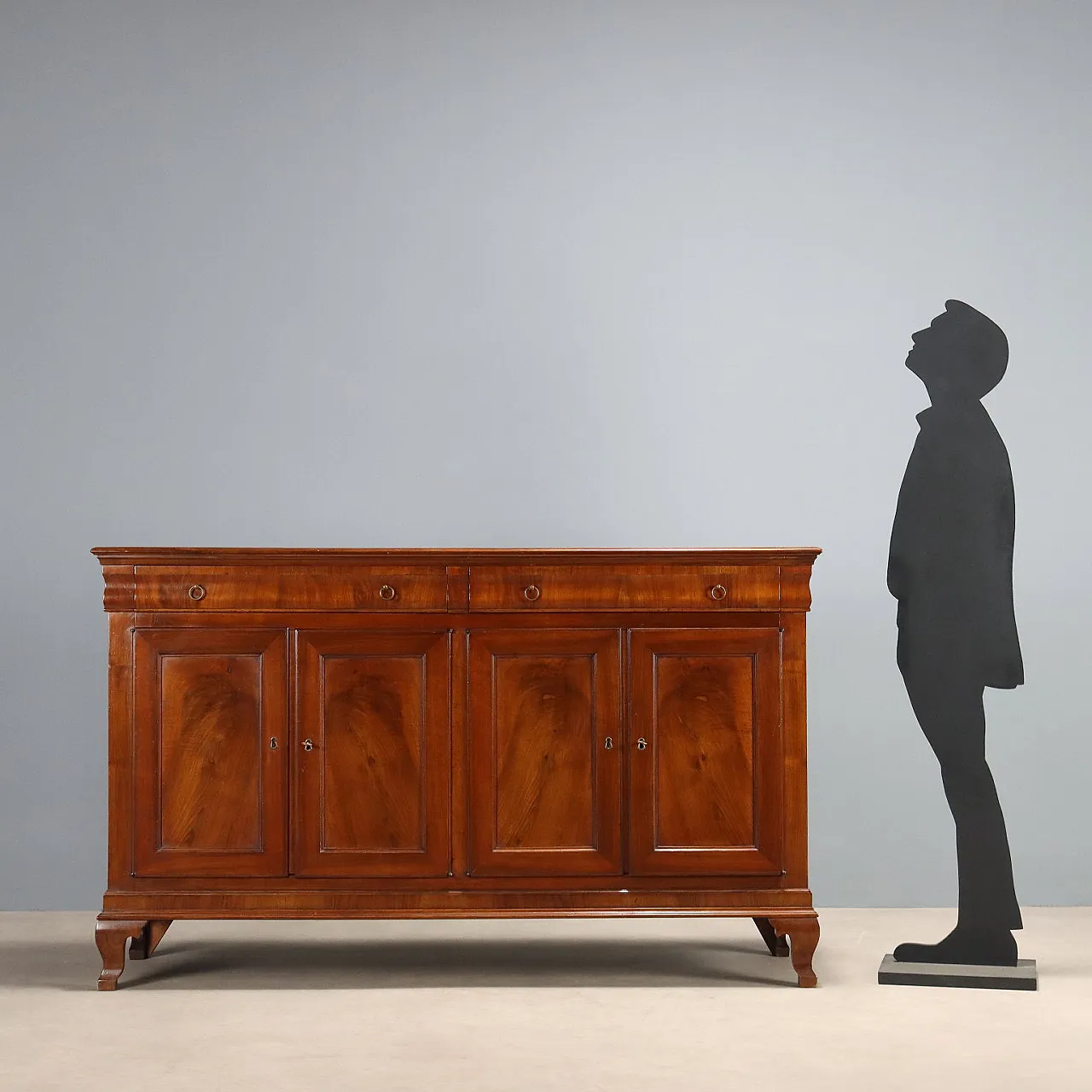 Credenza in noce e piuma di noce, '900 3
