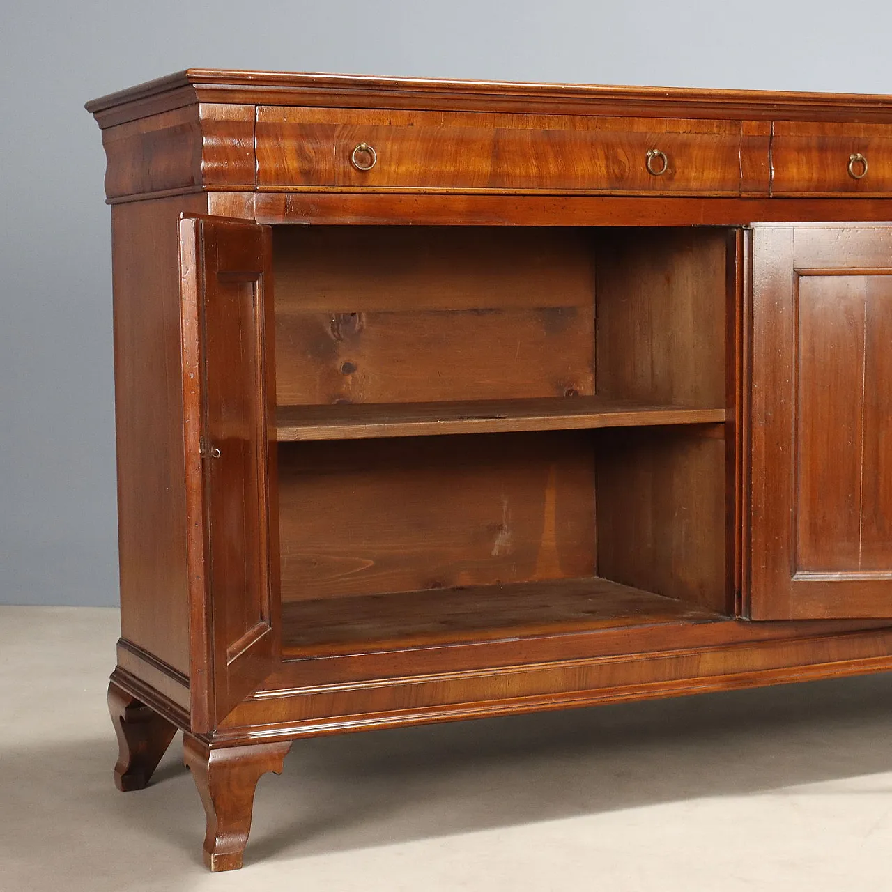 Credenza in noce e piuma di noce, '900 4