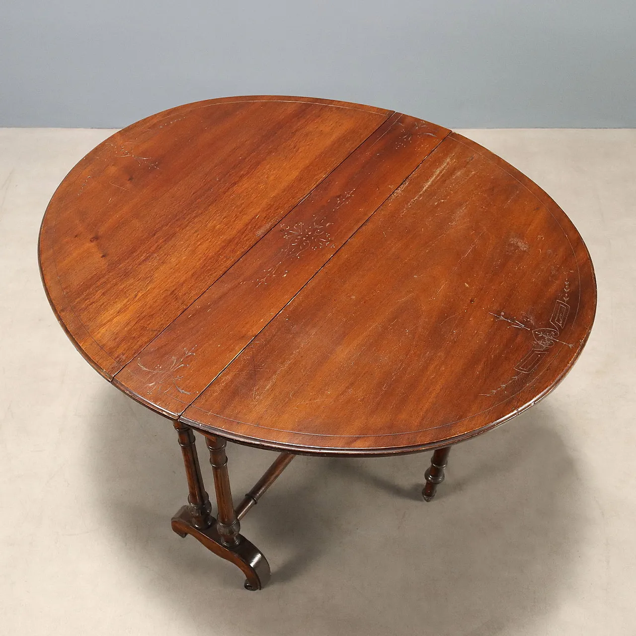 Tavolino a bandelle in mogano, 19th century 8