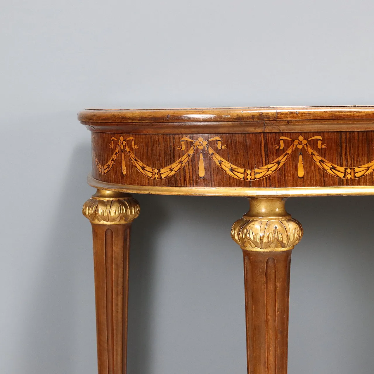 Consolle in stile neoclassico in noce, '900 4