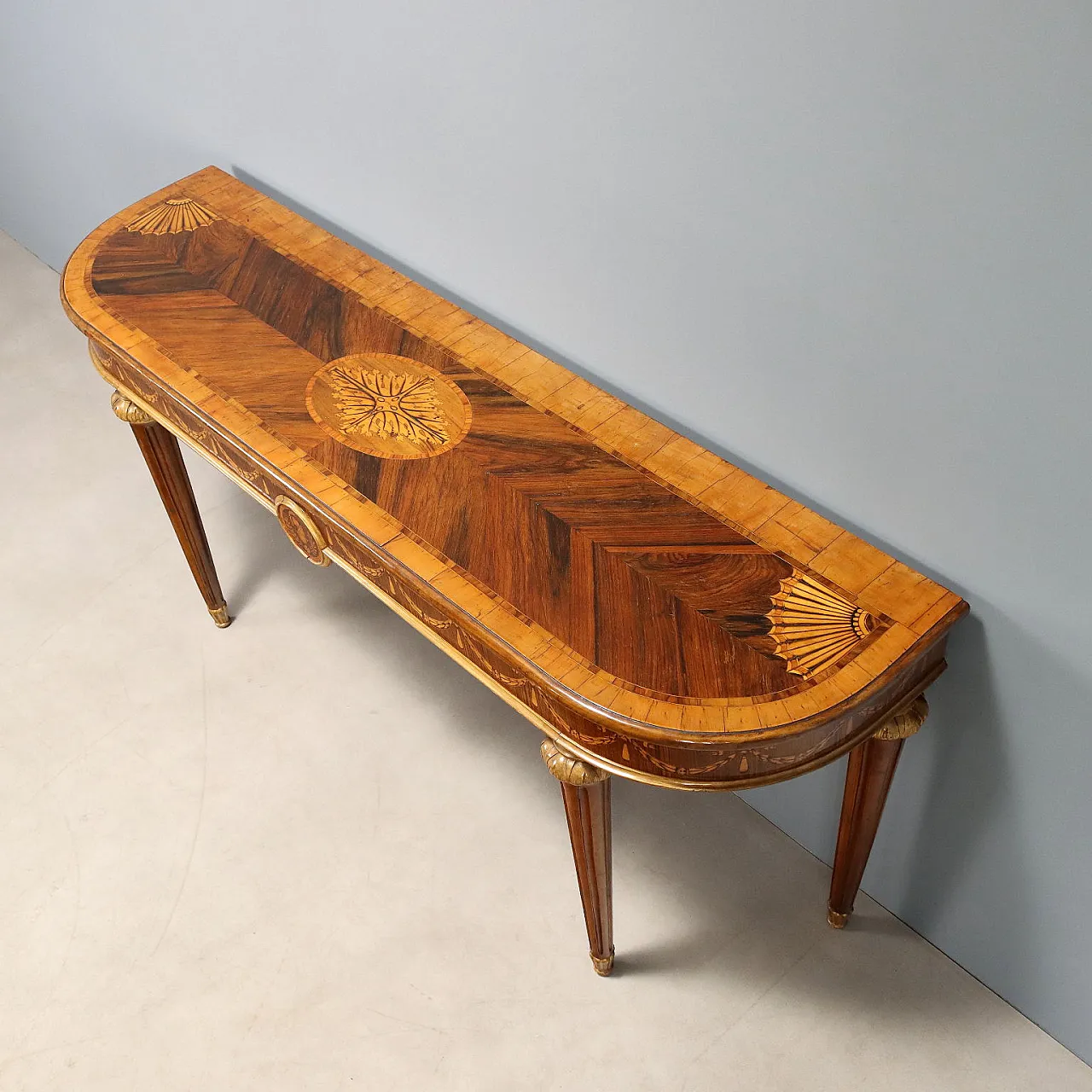 Consolle in stile neoclassico in noce, '900 7
