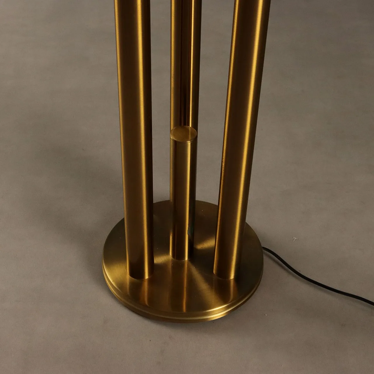 Lampada da terra in vetro e metallo, '900 7