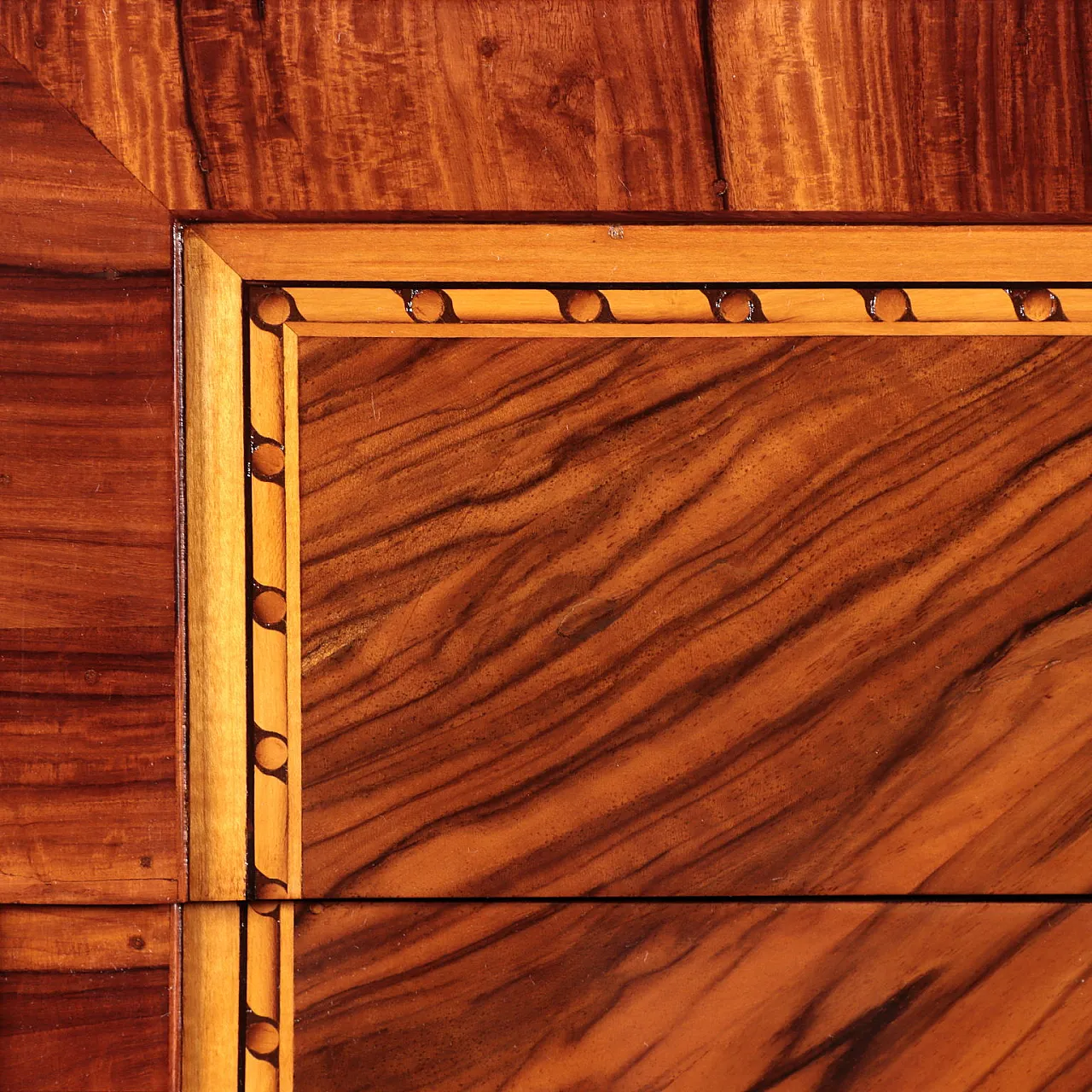 Coppia di cassettiere in legno con comodino, '800 6