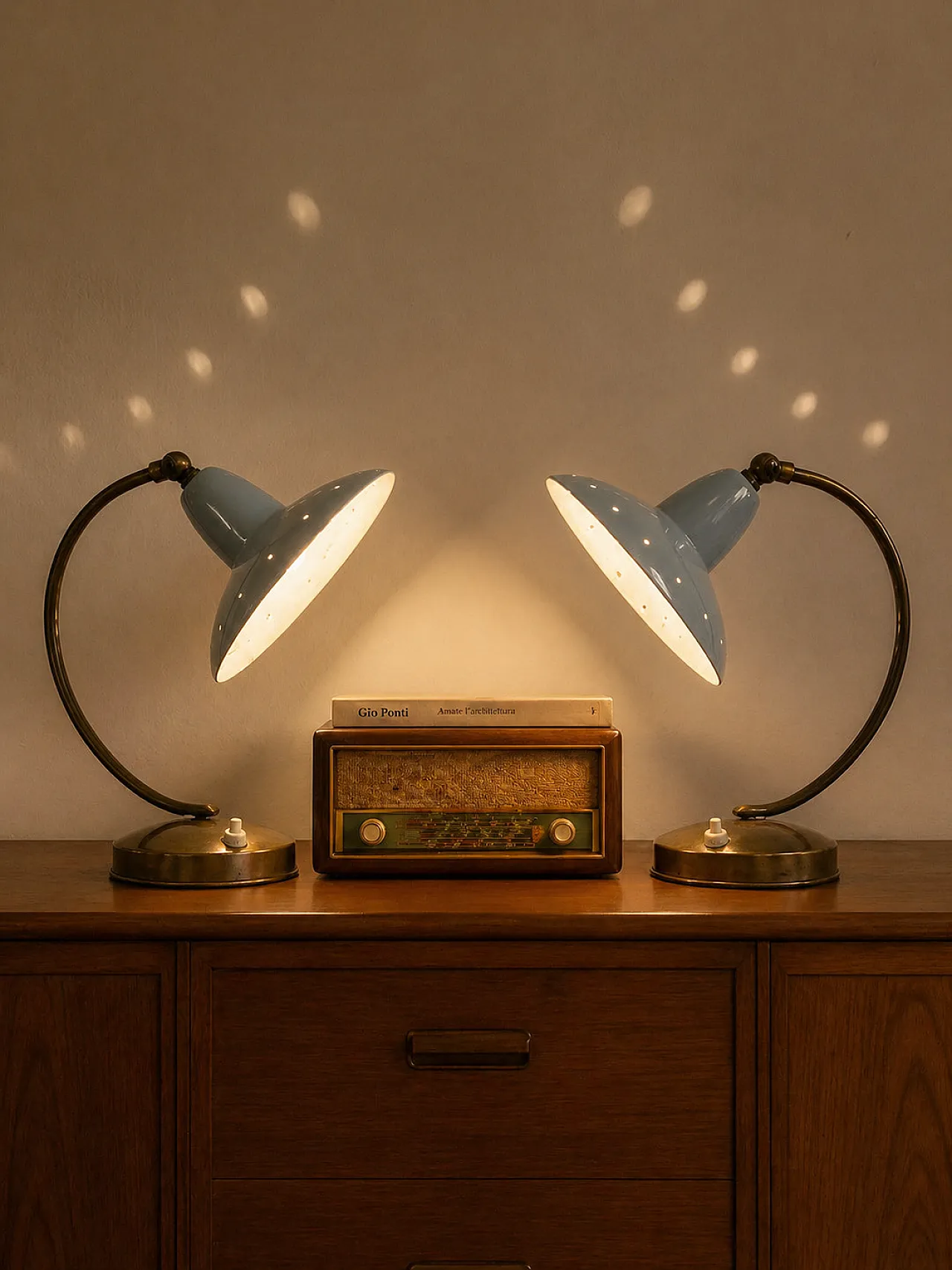 Coppia di lampade becco d'oca Mid-Century in stile Stilnovo, anni '50 2