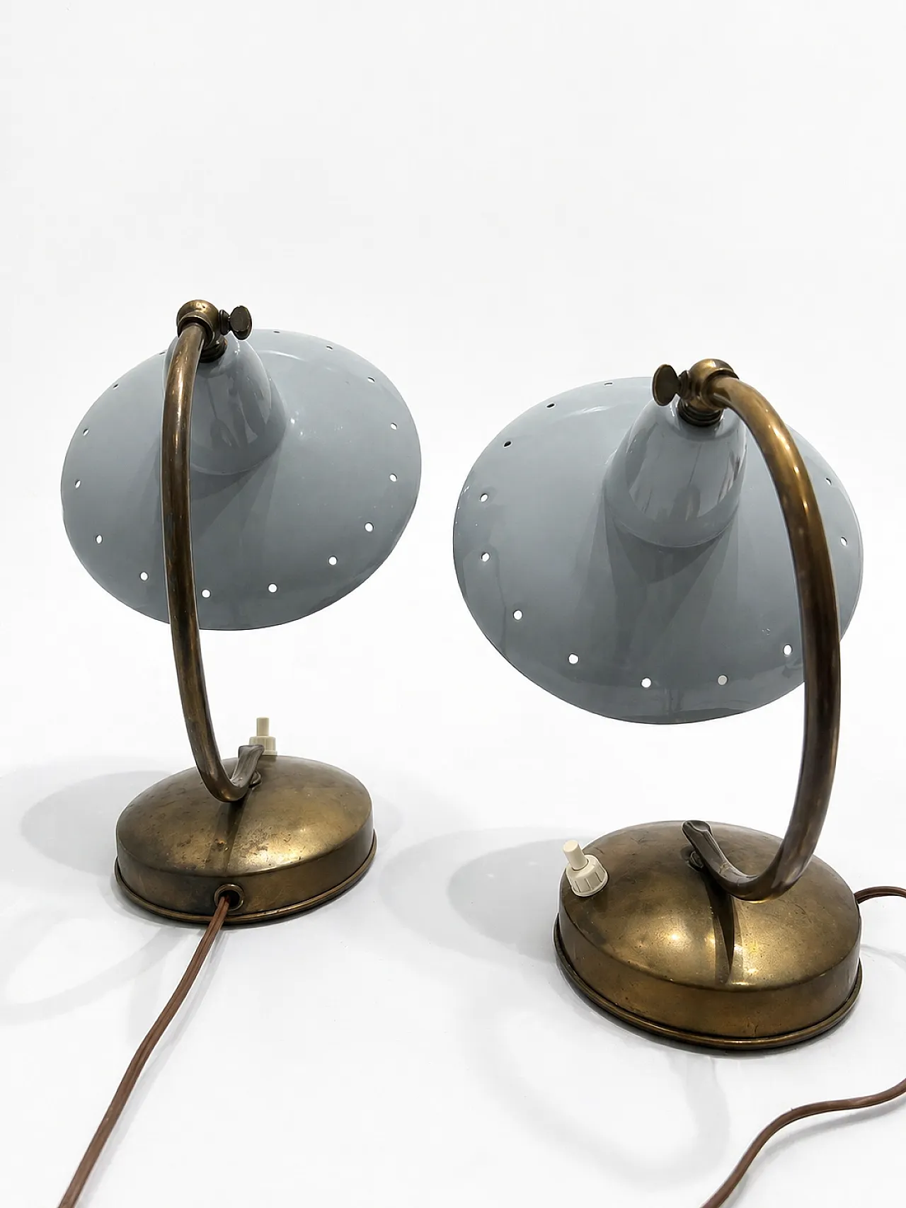 Coppia di lampade becco d'oca Mid-Century in stile Stilnovo, anni '50 3