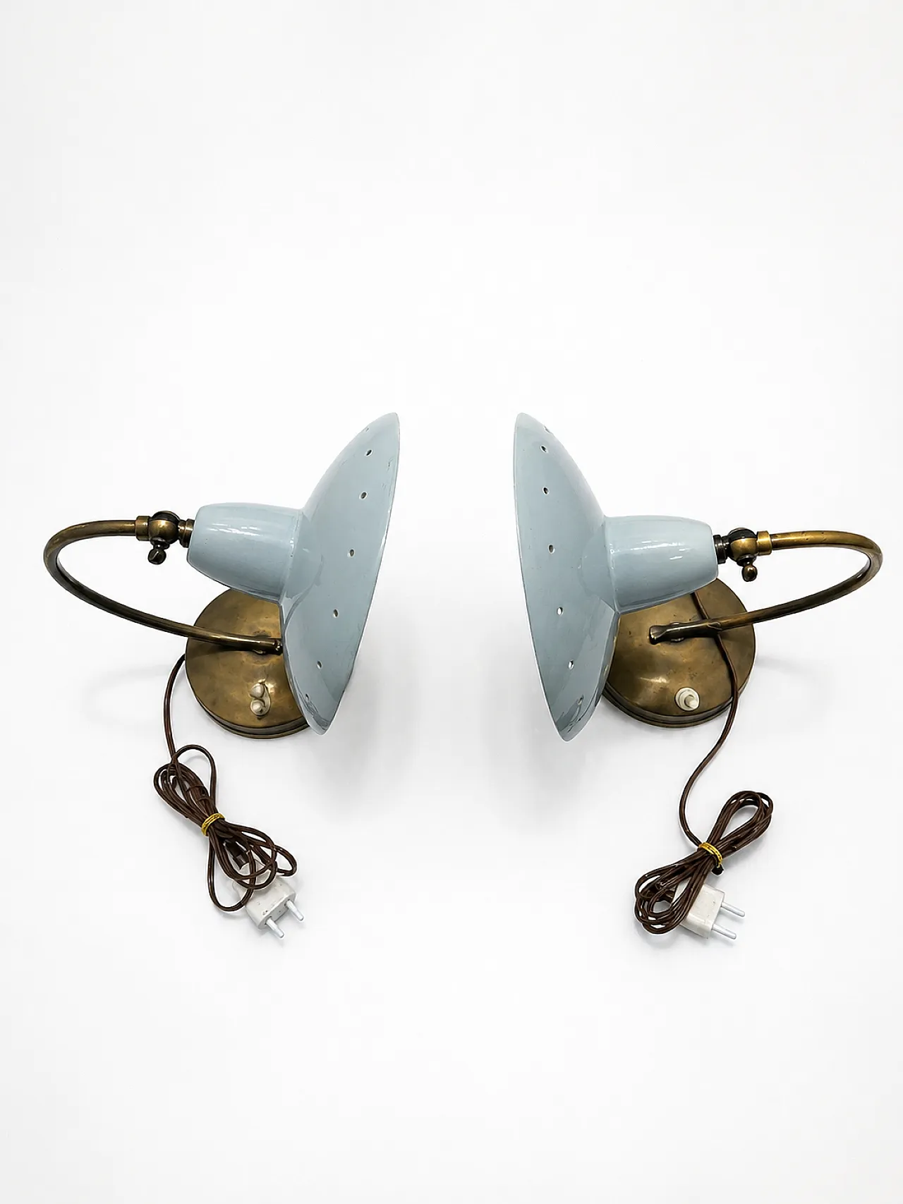 Coppia di lampade becco d'oca Mid-Century in stile Stilnovo, anni '50 5