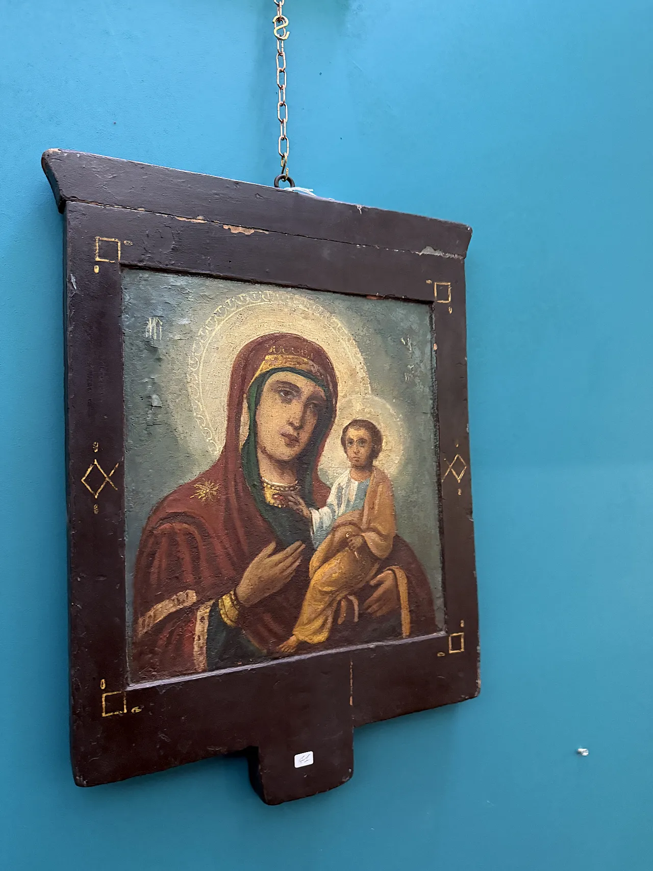 Orthodox double-sided icon, tempera in wood, 18th century 6