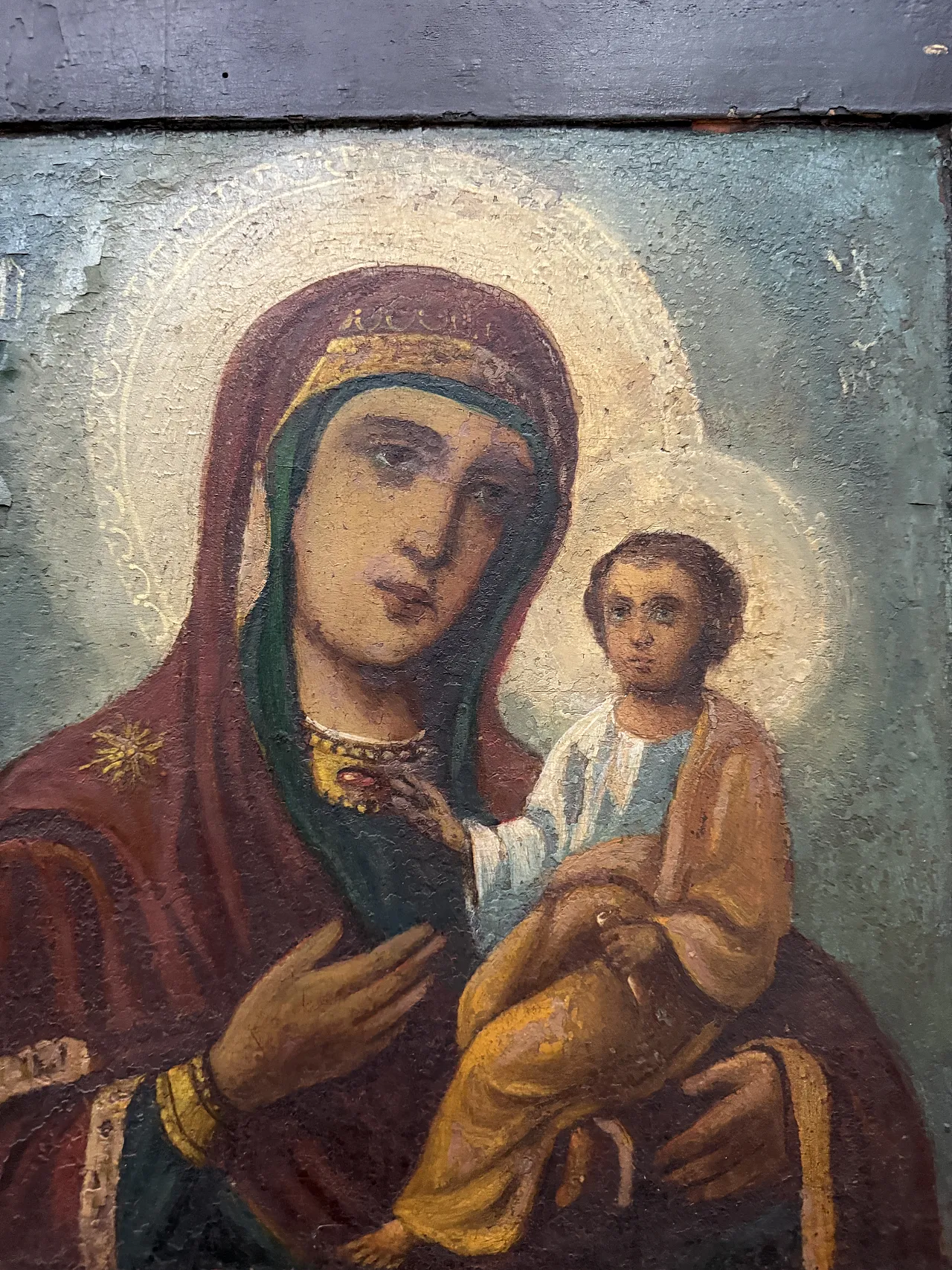 Orthodox double-sided icon, tempera in wood, 18th century 7