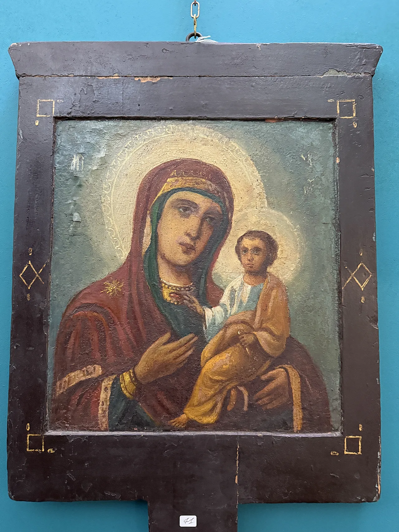 Orthodox double-sided icon, tempera in wood, 18th century 9