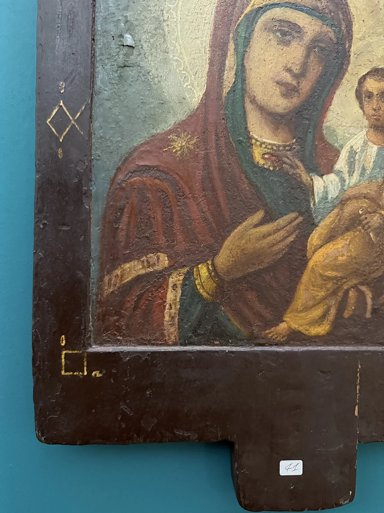 Orthodox double-sided icon, tempera in wood, 18th century 12