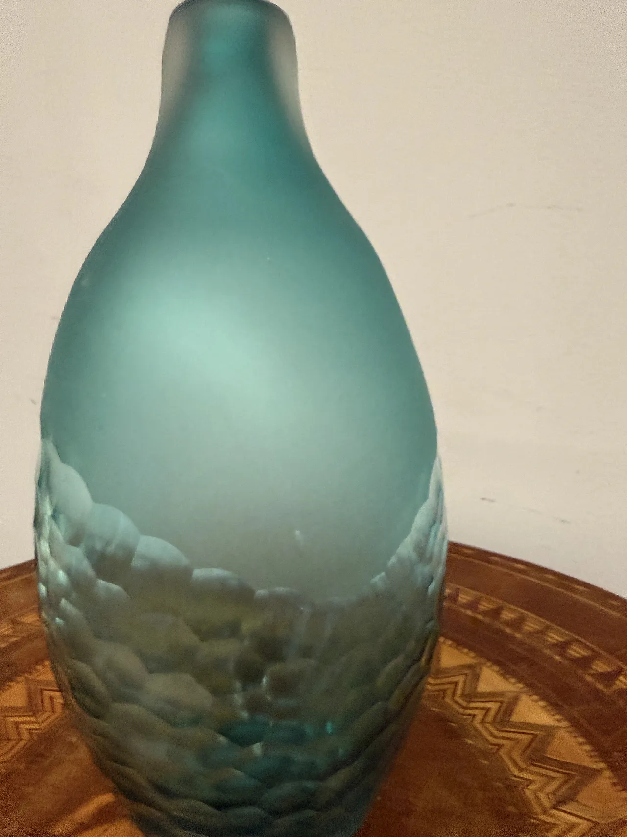 Rosenthal vase in faceted green/blue glass, 1970s, 6