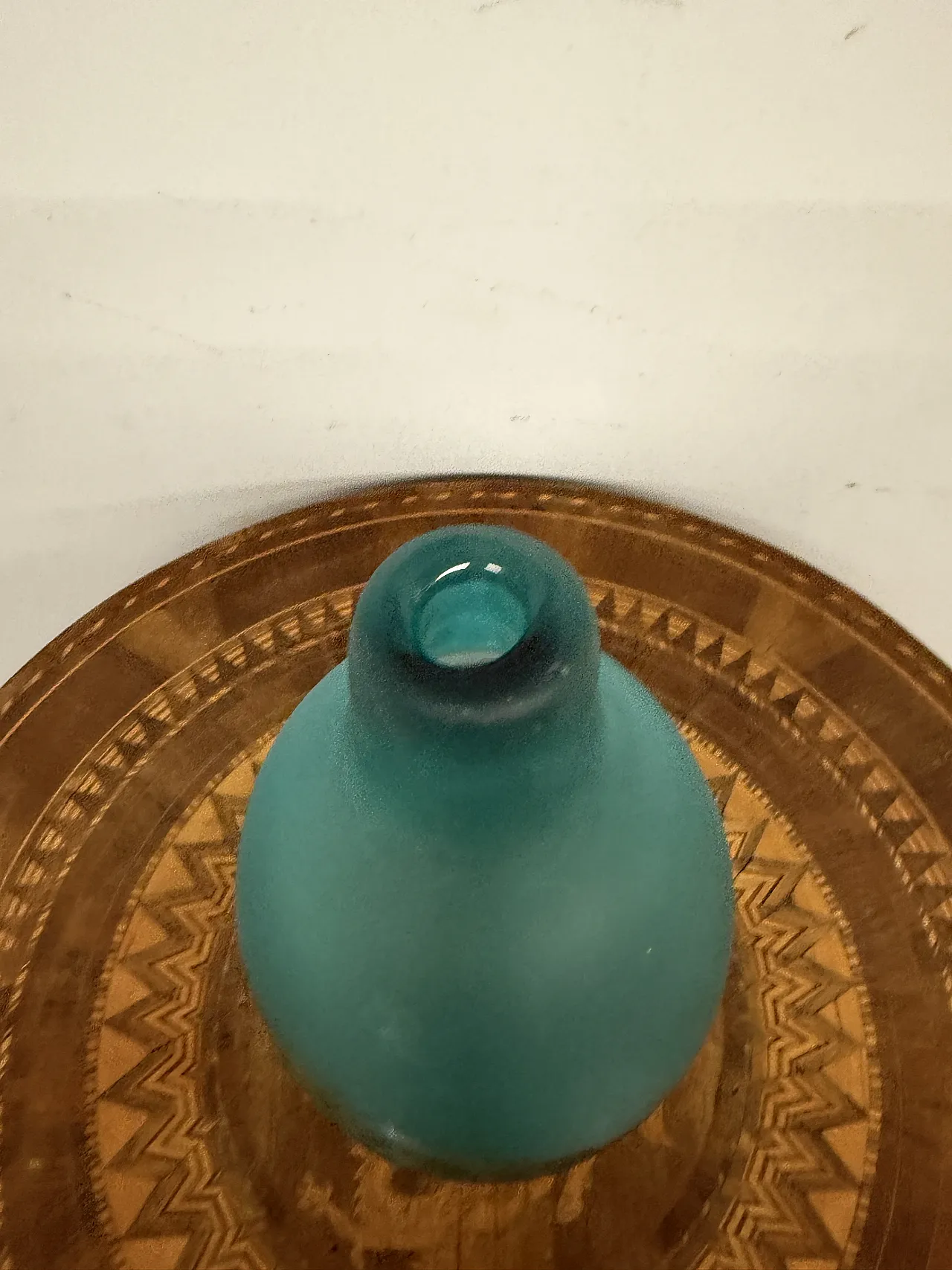 Rosenthal vase in faceted green/blue glass, 1970s, 7