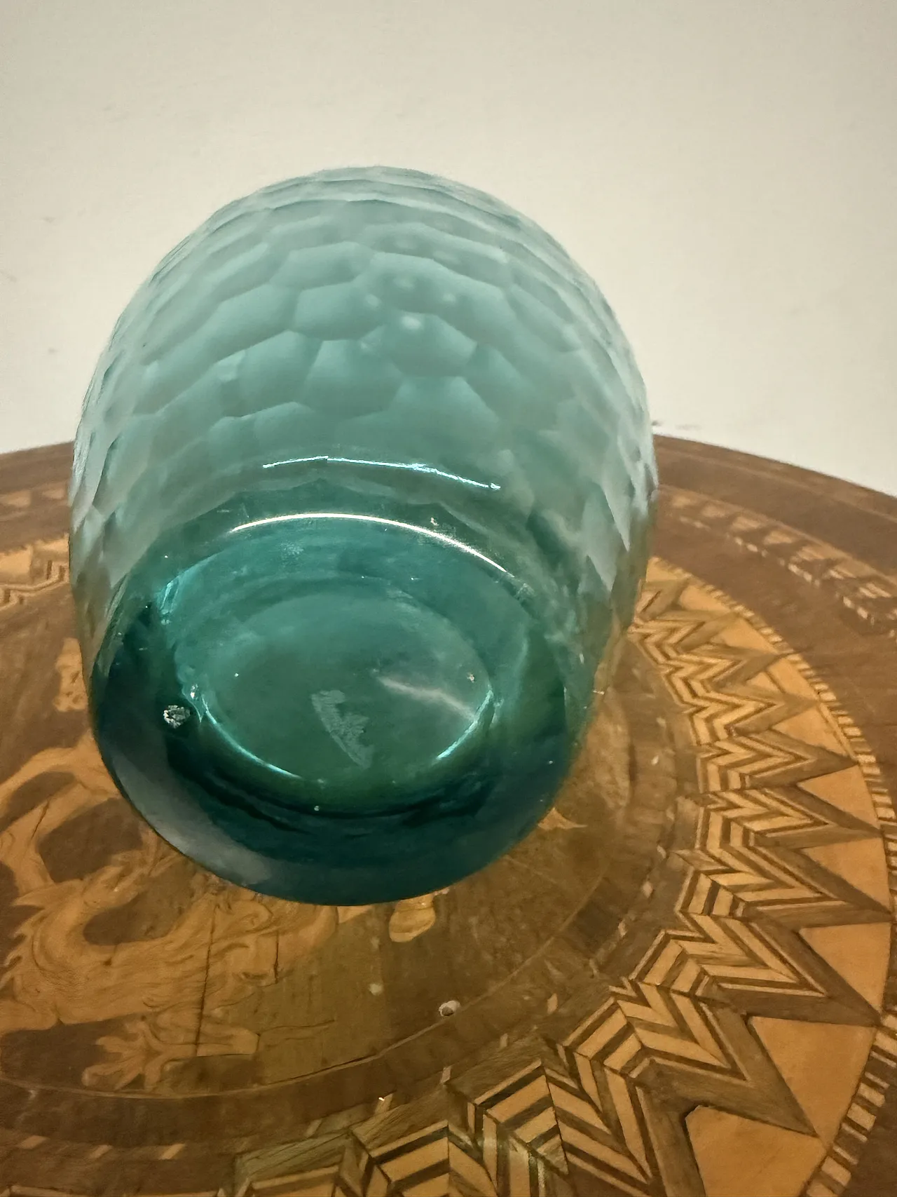 Rosenthal vase in faceted green/blue glass, 1970s, 8