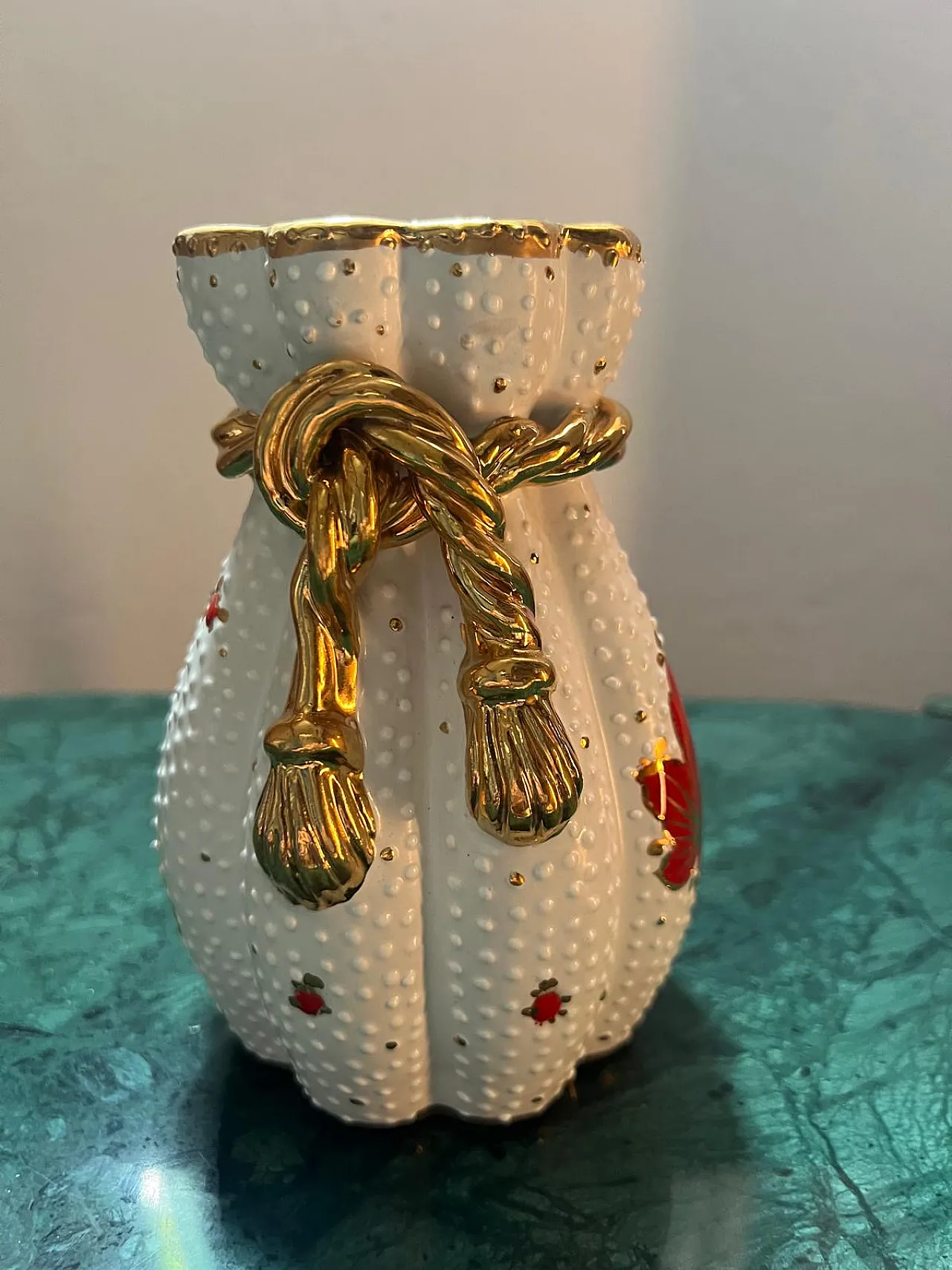 Tris by Deruta, 2 vases and ashtray, 1970s 3