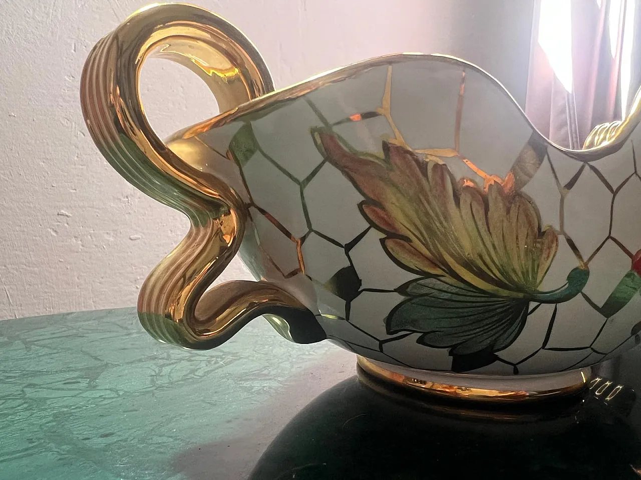 Serafino Volpi Deruta ceramic vase, 1960s 3