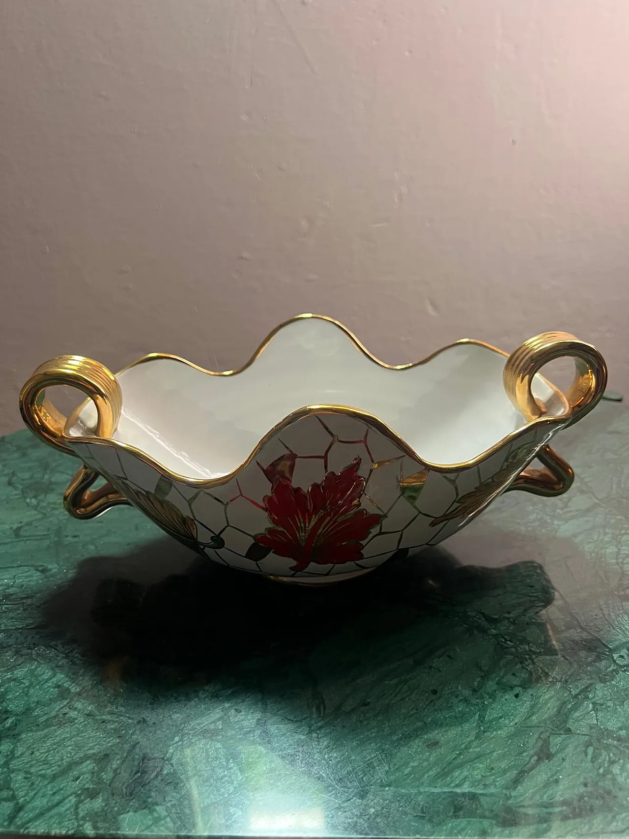 Serafino Volpi Deruta ceramic vase, 1960s 5