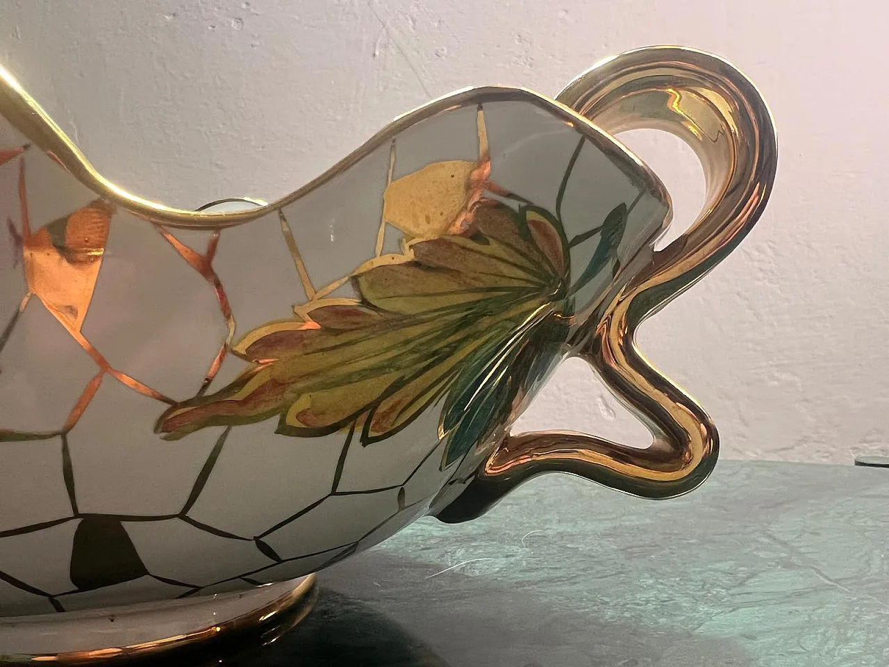 Serafino Volpi Deruta ceramic vase, 1960s 7