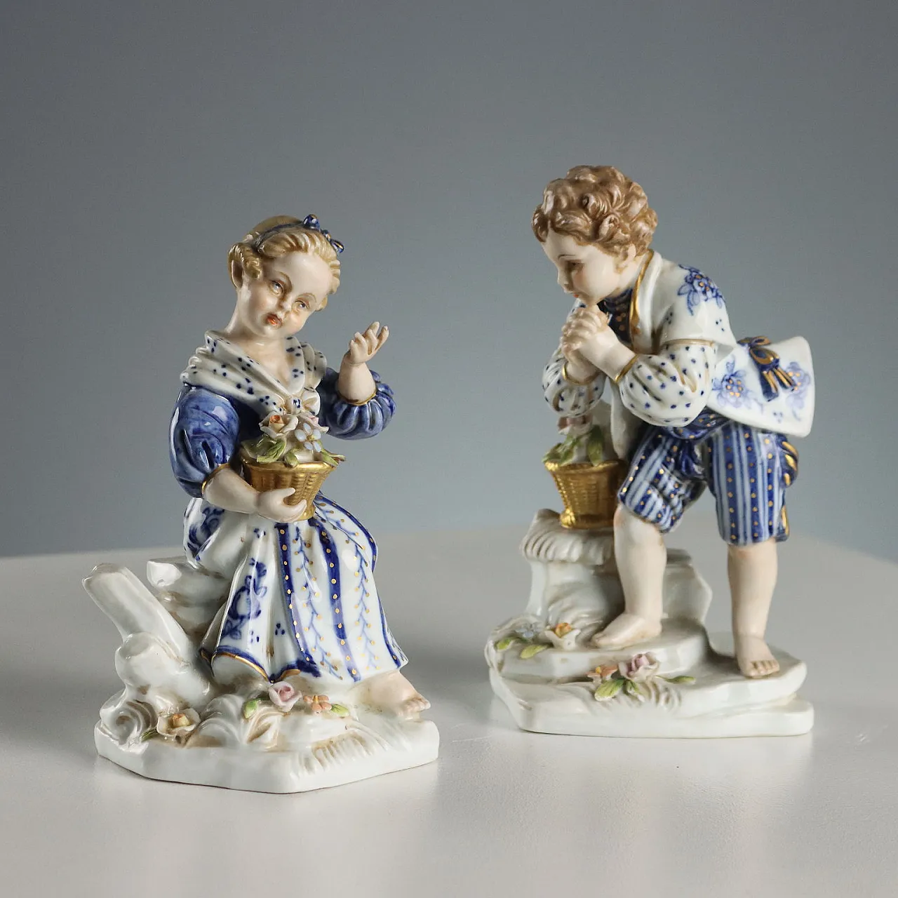 Coppia di statuine, Manifattura di Capodimonte, '900 1