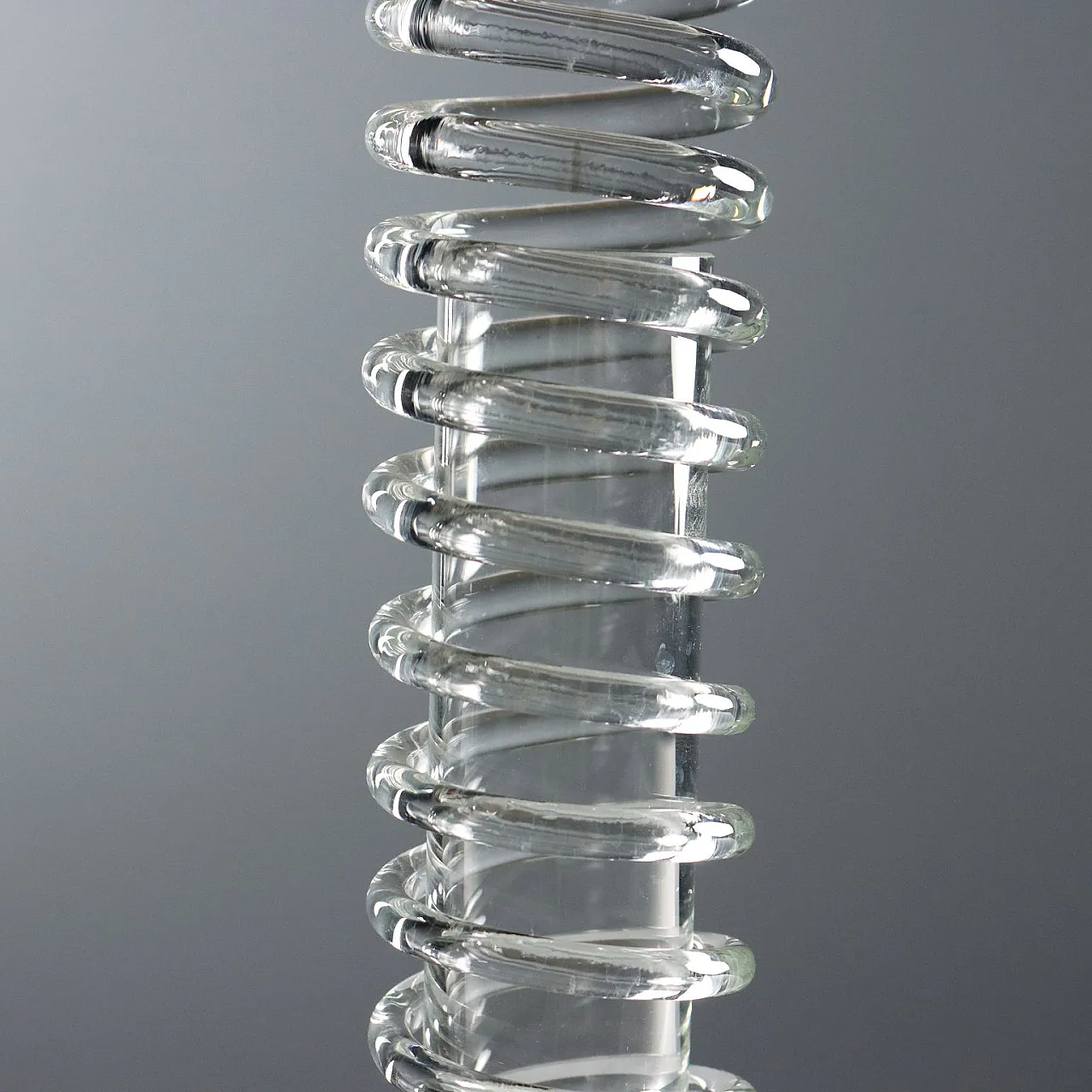 Pair of Monfiore Fornasetti twisted glass vases, 1970s 6
