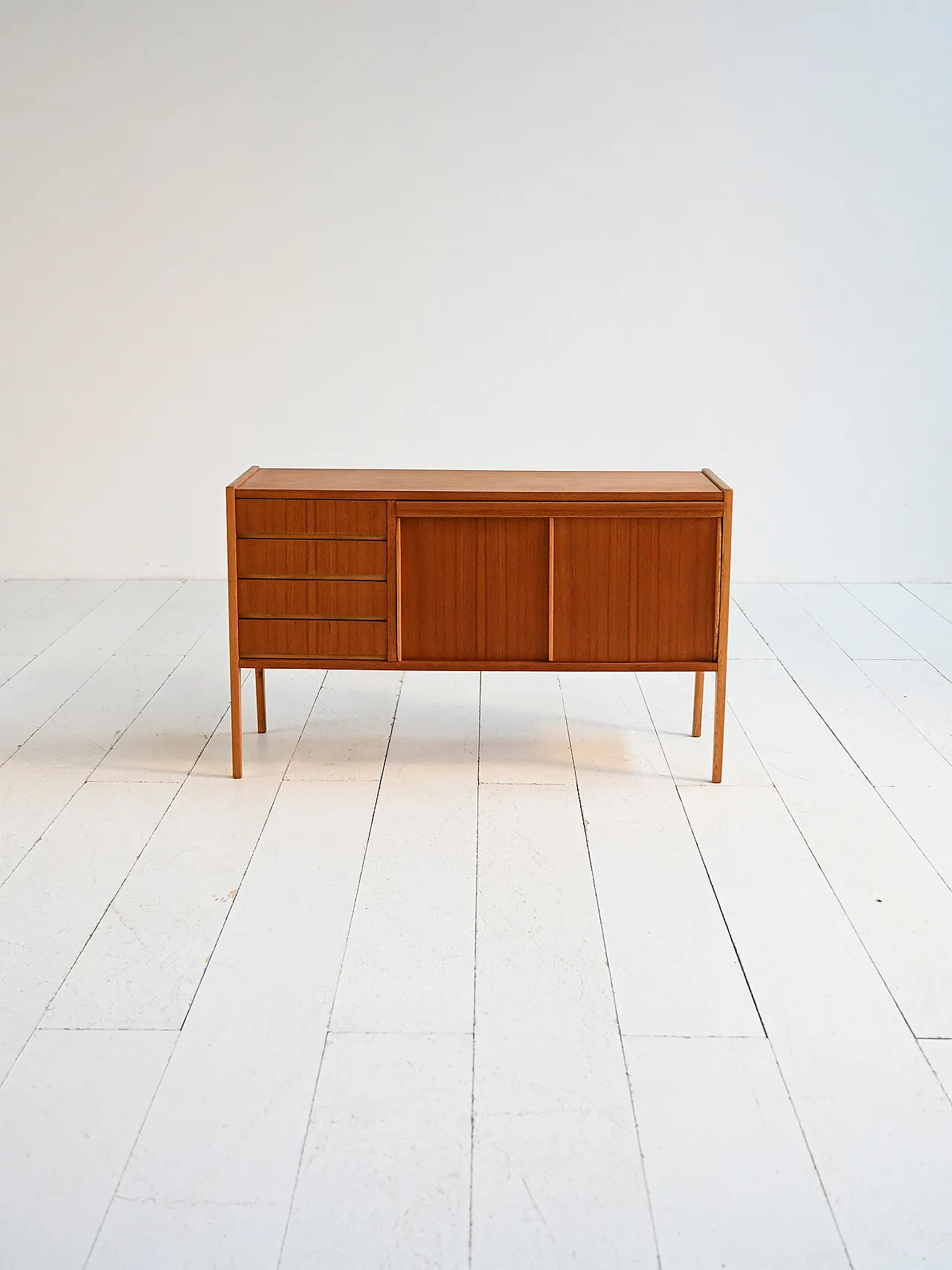 Scandinavian sideboard with retractable teak desk, 1960s 1