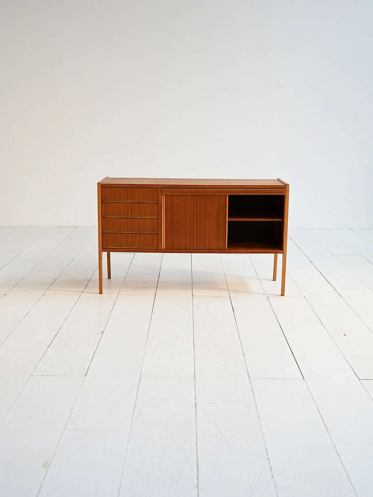 Scandinavian sideboard with retractable teak desk, 1960s 3