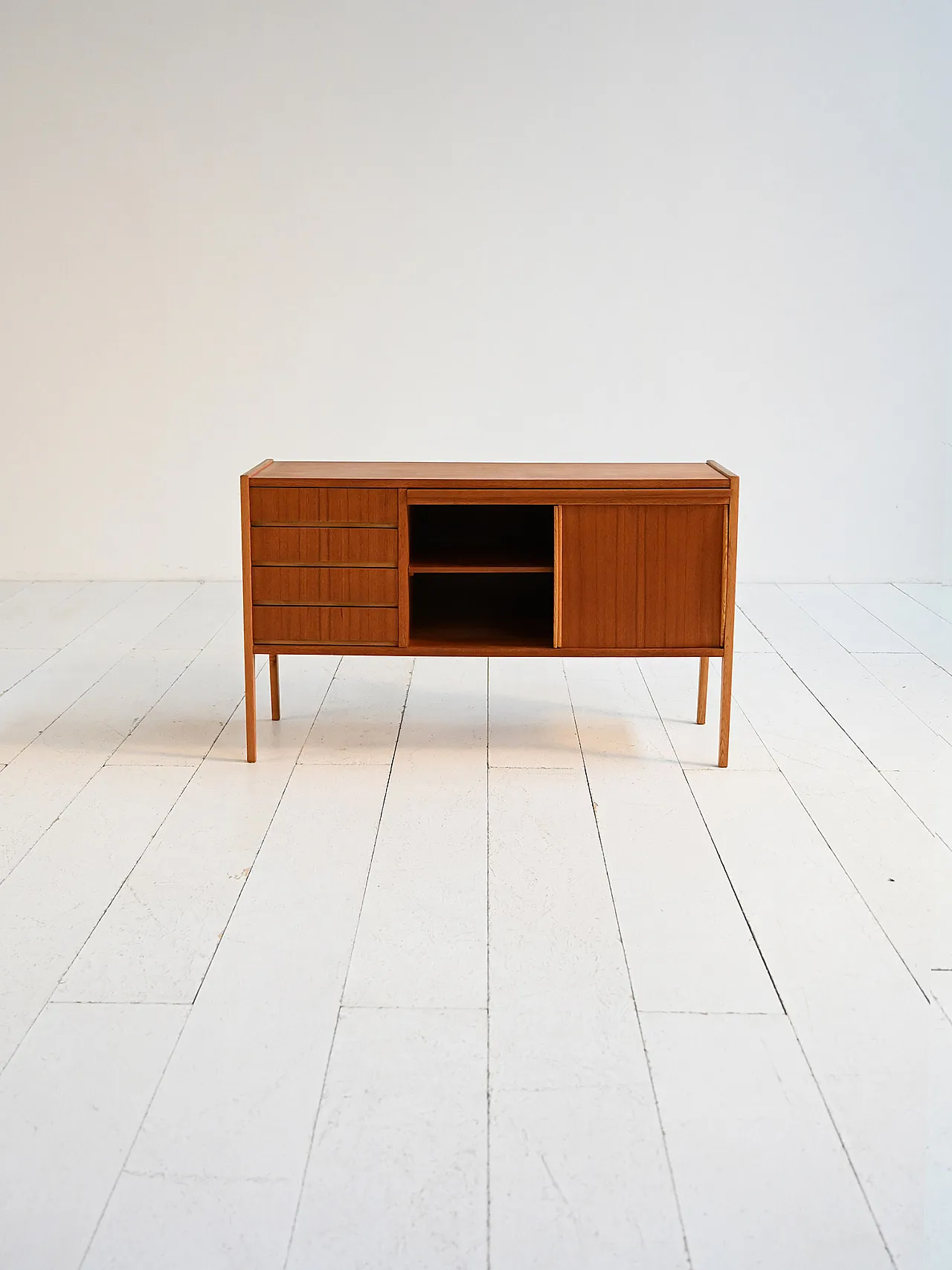 Scandinavian sideboard with retractable teak desk, 1960s 4