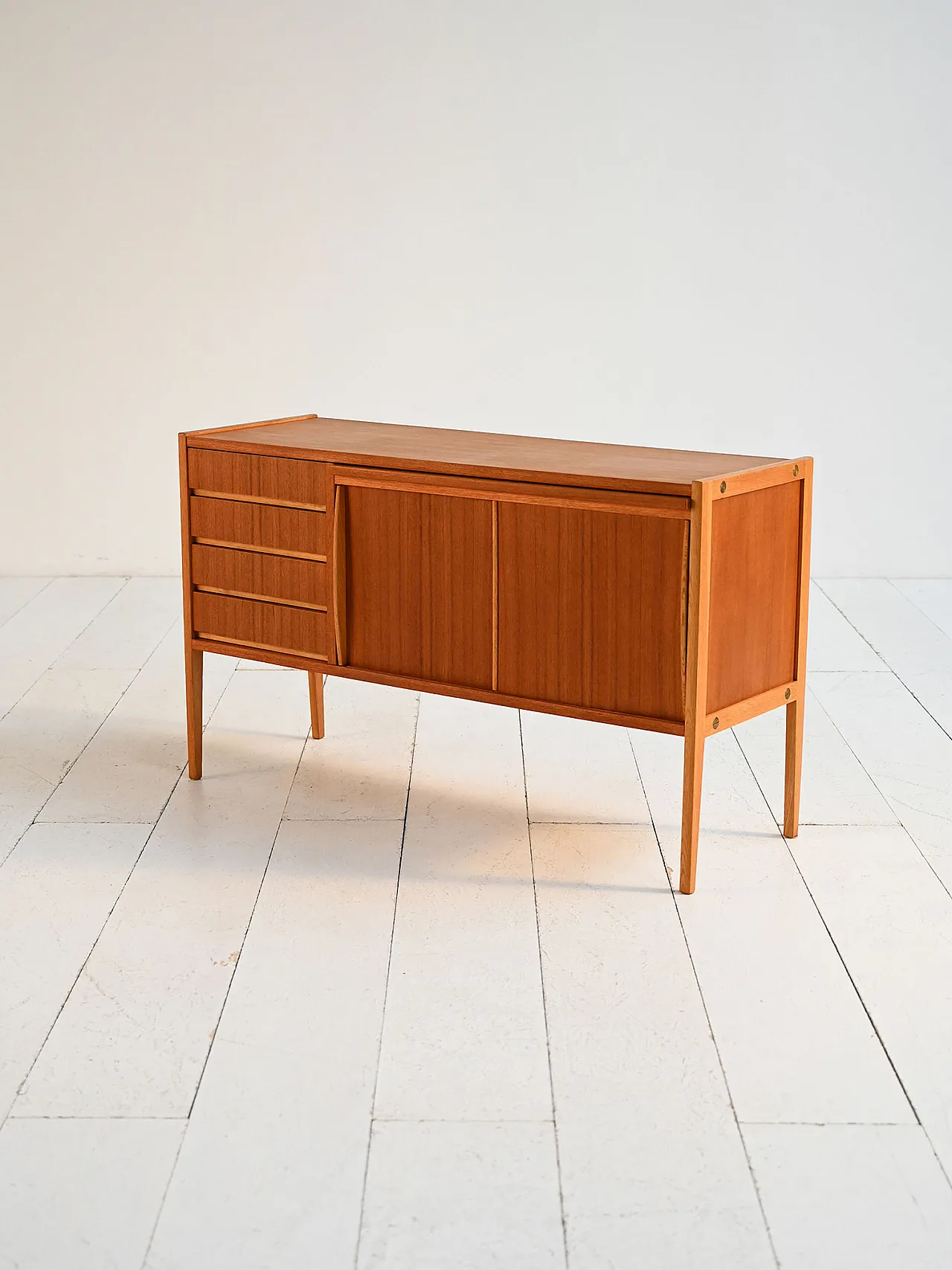 Scandinavian sideboard with retractable teak desk, 1960s 5