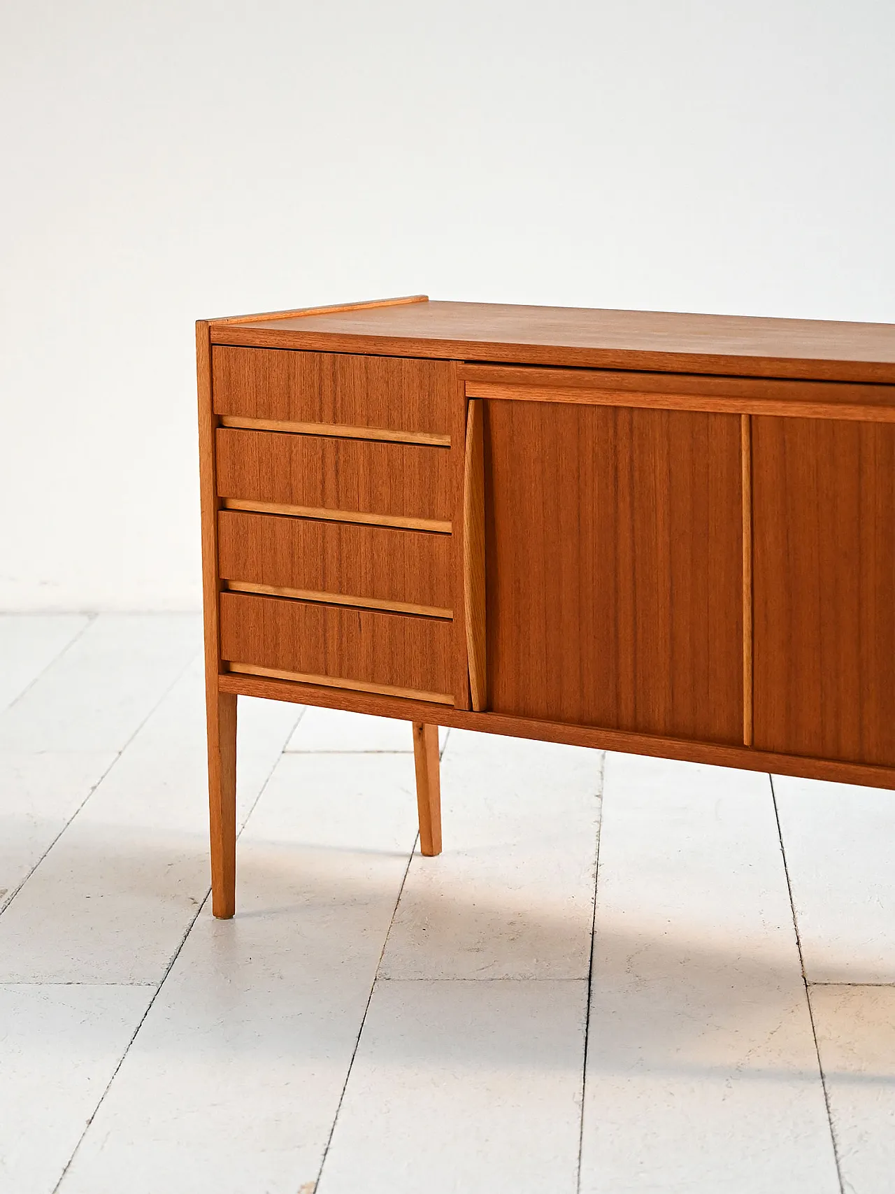 Scandinavian sideboard with retractable teak desk, 1960s 8