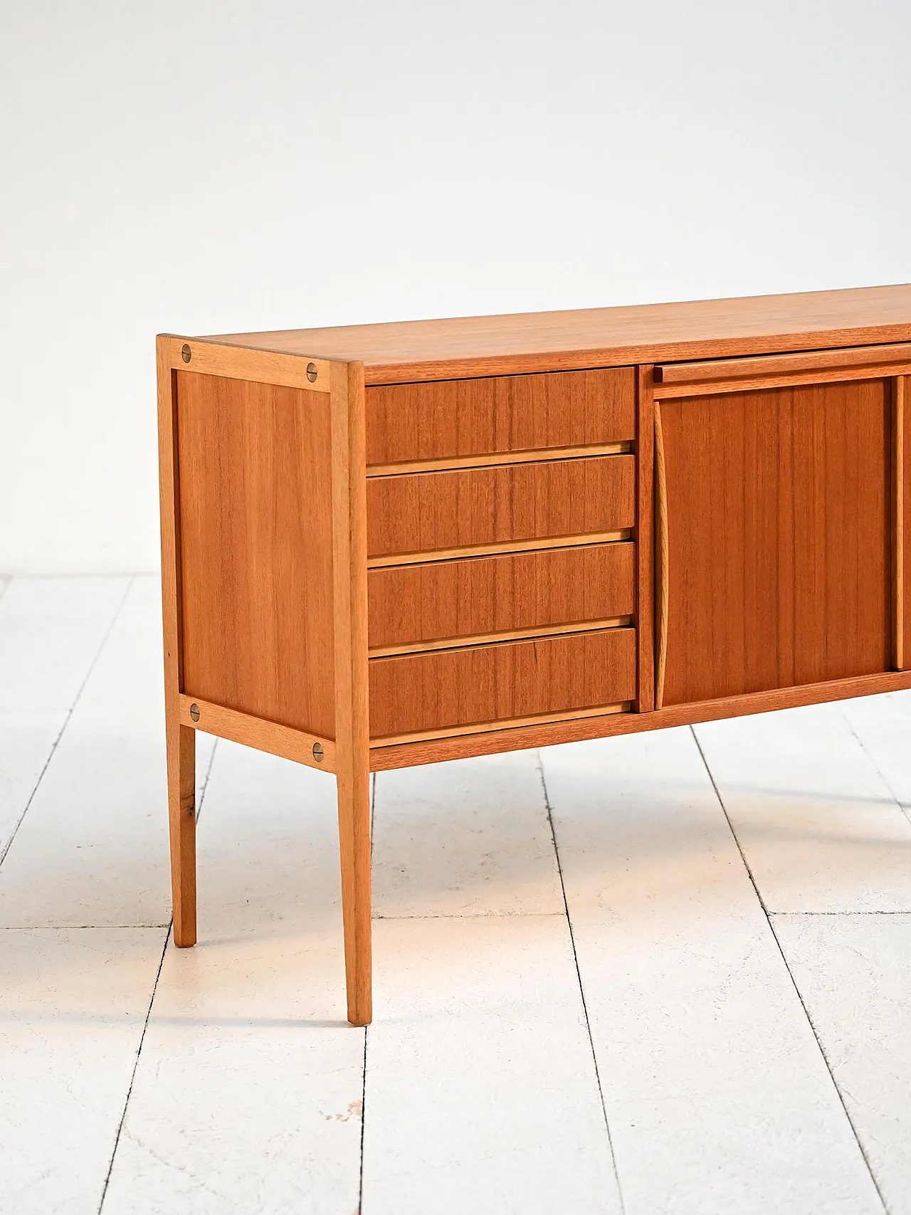 Scandinavian sideboard with retractable teak desk, 1960s 9