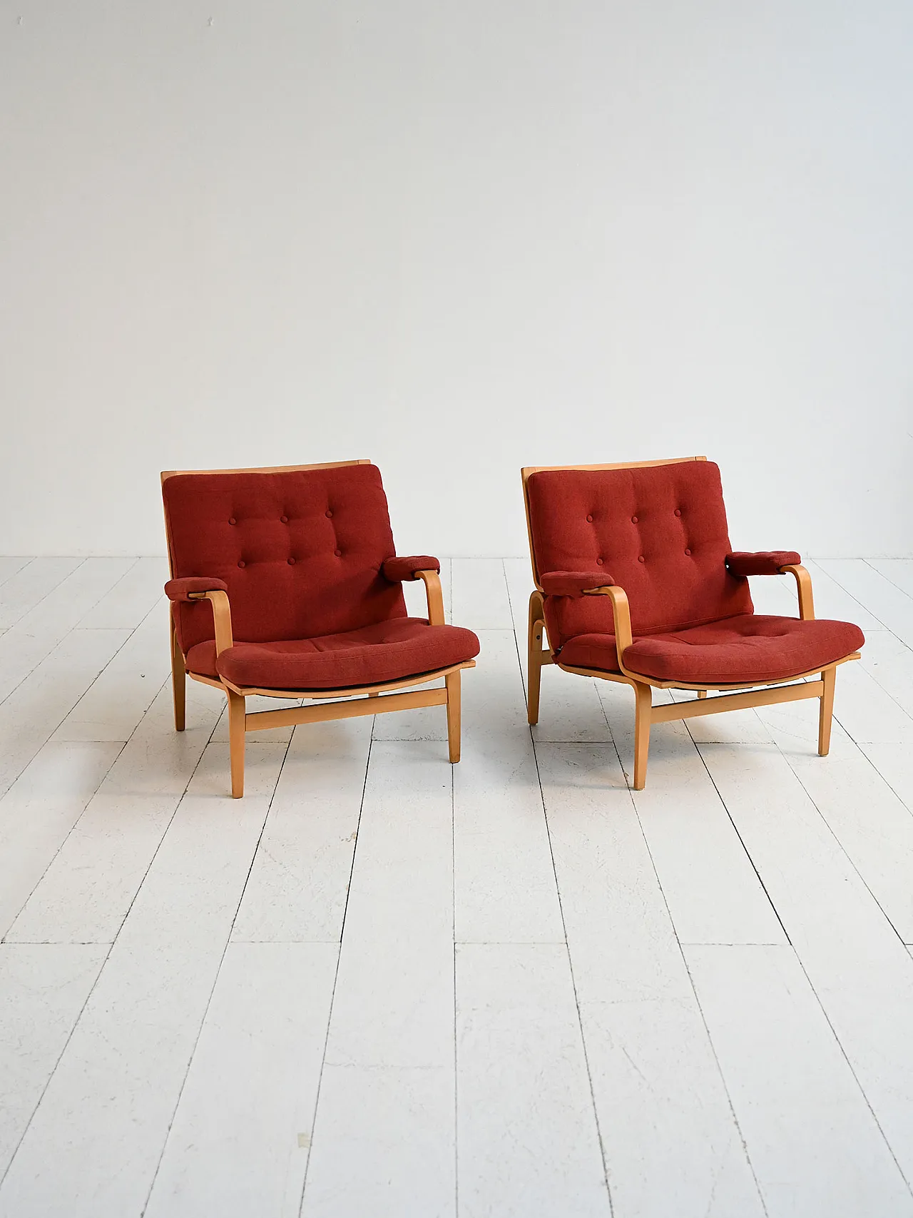 Pair of Ingrid armchairs by Bruno Mathsson for Dux, 1960s 3