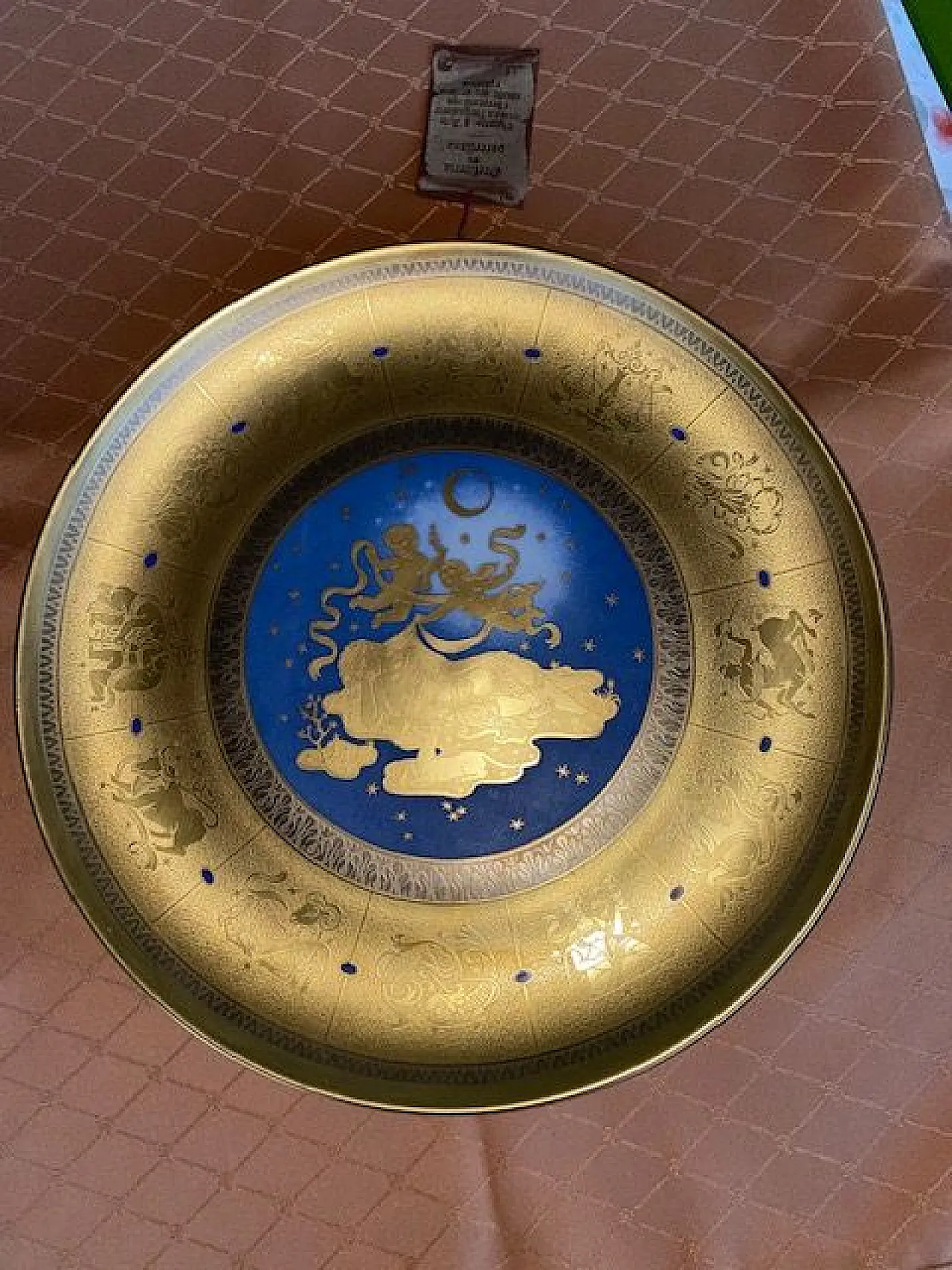 Morbelli 9 Piatti Decorativi Oreficeria su Porcellana in Oro, 1970s 3