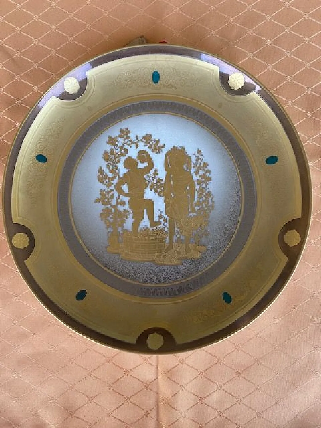 Morbelli 9 Piatti Decorativi Oreficeria su Porcellana in Oro, 1970s 11