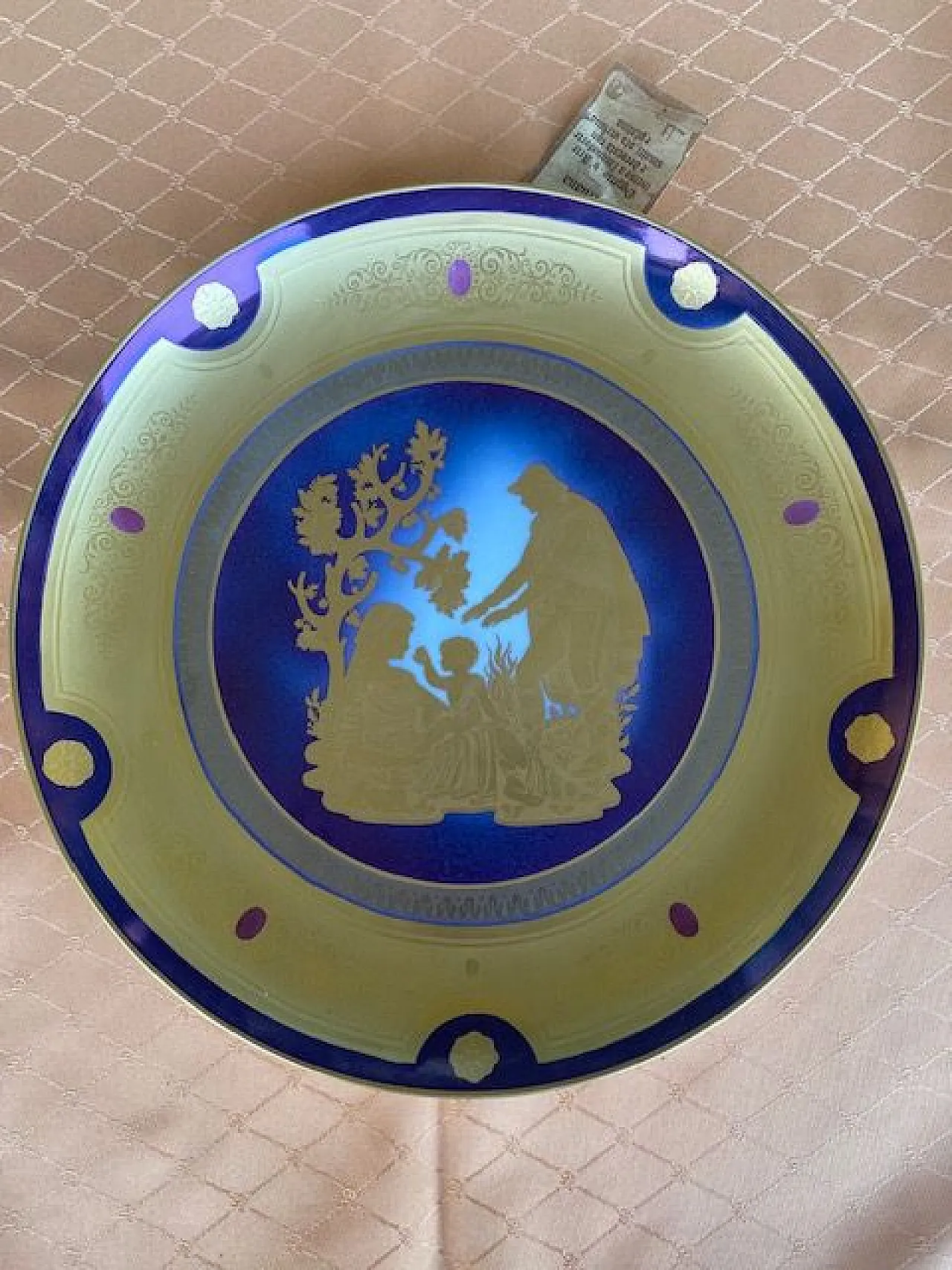 Morbelli 9 Piatti Decorativi Oreficeria su Porcellana in Oro, 1970s 13