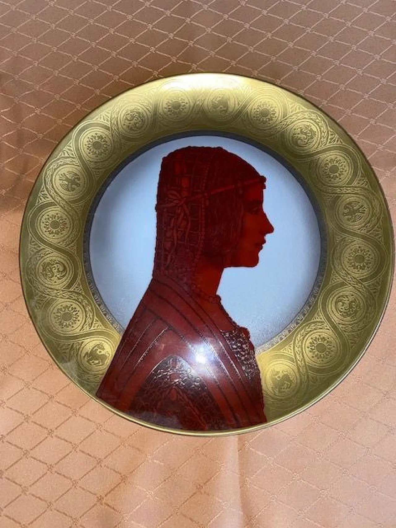 Morbelli 9 Piatti Decorativi Oreficeria su Porcellana in Oro, 1970s 15