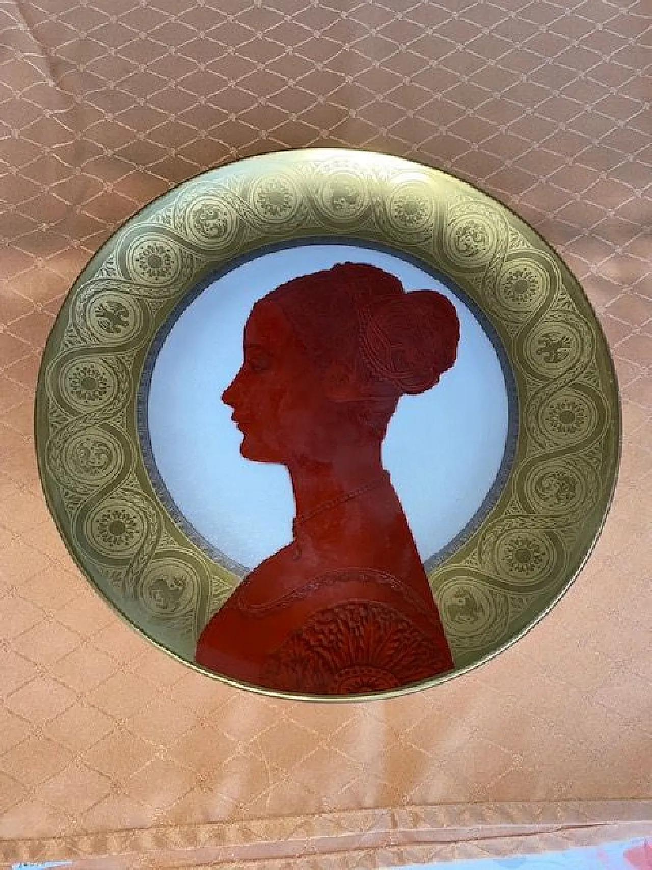 Morbelli 9 Piatti Decorativi Oreficeria su Porcellana in Oro, 1970s 17
