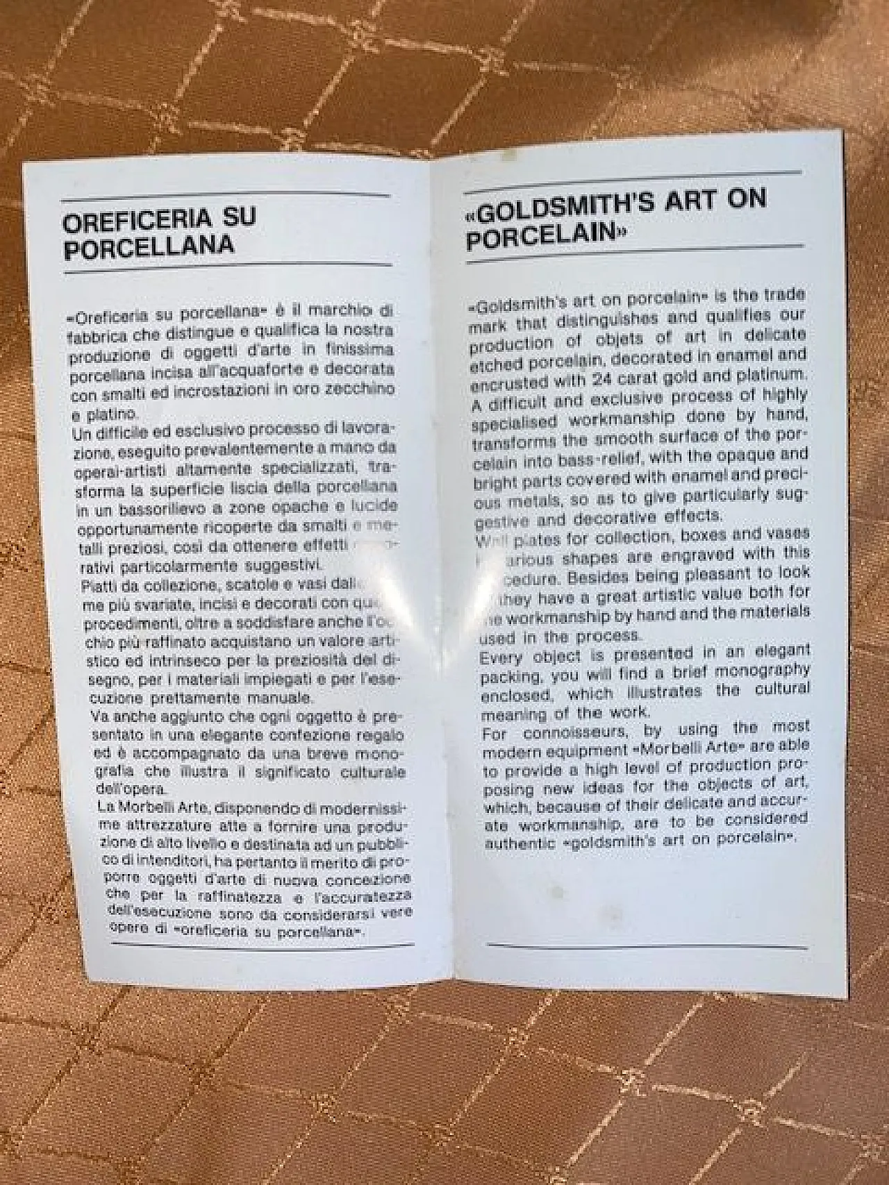 Morbelli 9 Piatti Decorativi Oreficeria su Porcellana in Oro, 1970s 20