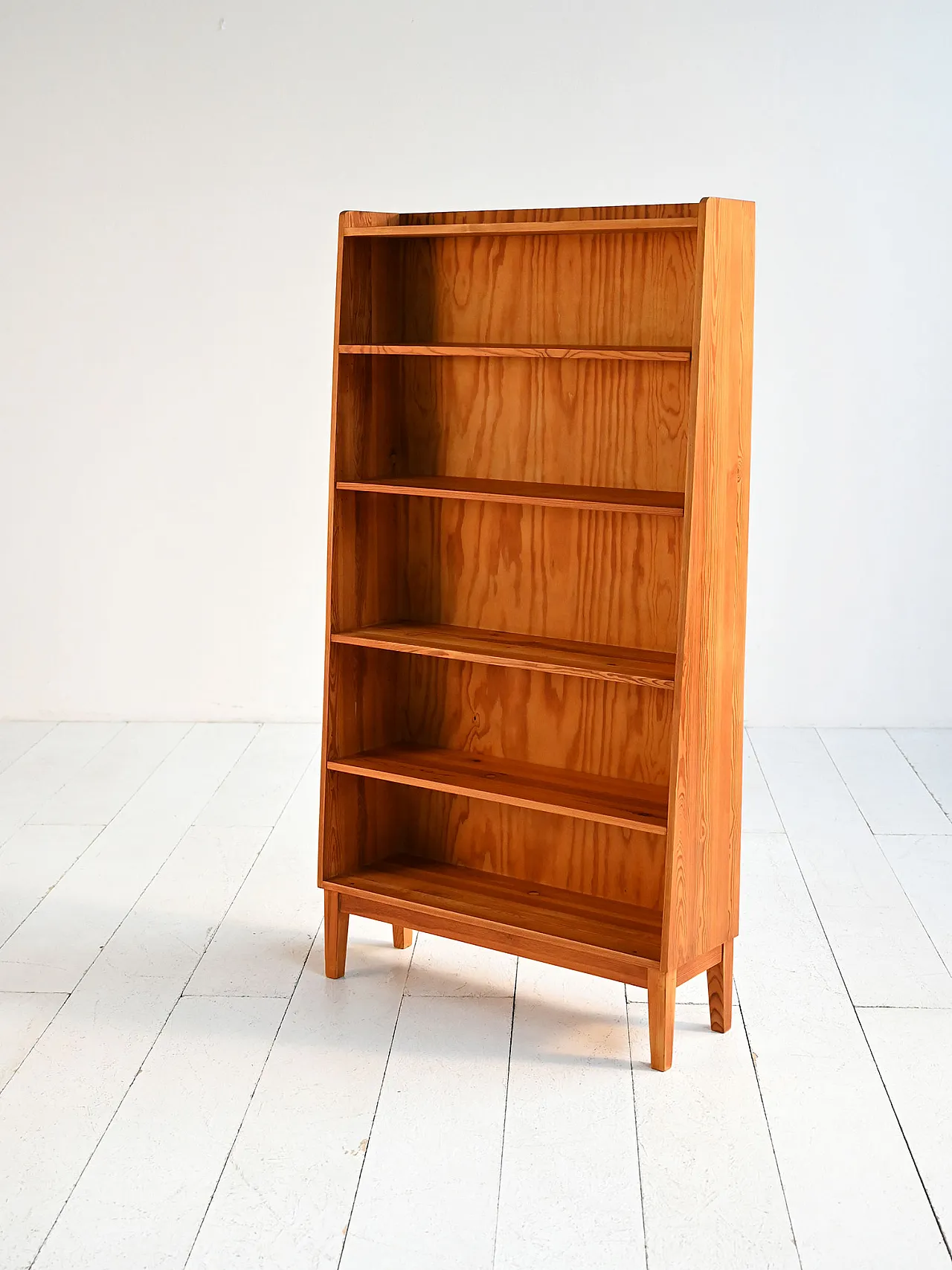Scandinavian bookcase in solid pine, 1950s 1