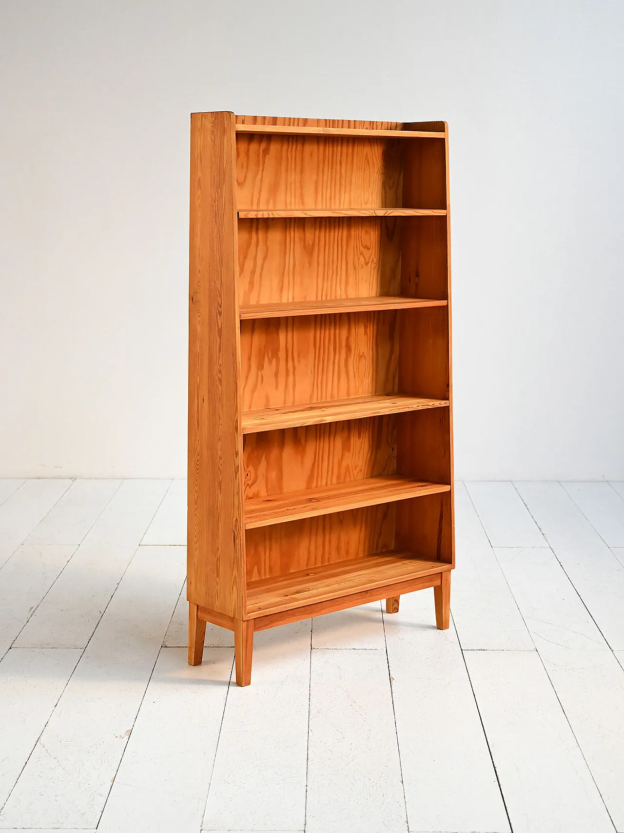 Scandinavian bookcase in solid pine, 1950s 2