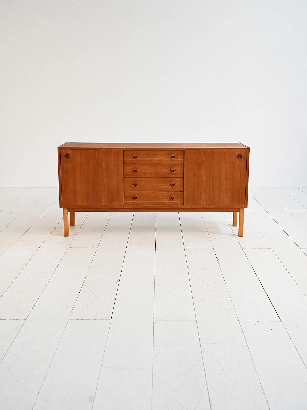 Sideboard in teak scandinavo, anni ’60 3