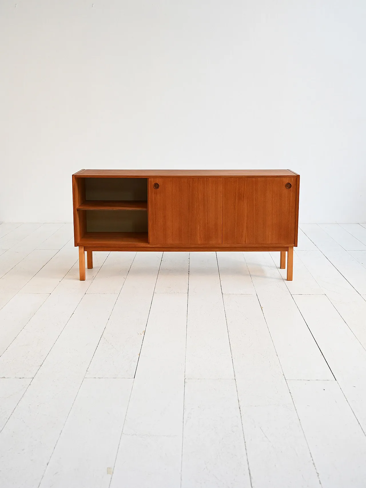 Sideboard in teak scandinavo, anni ’60 5