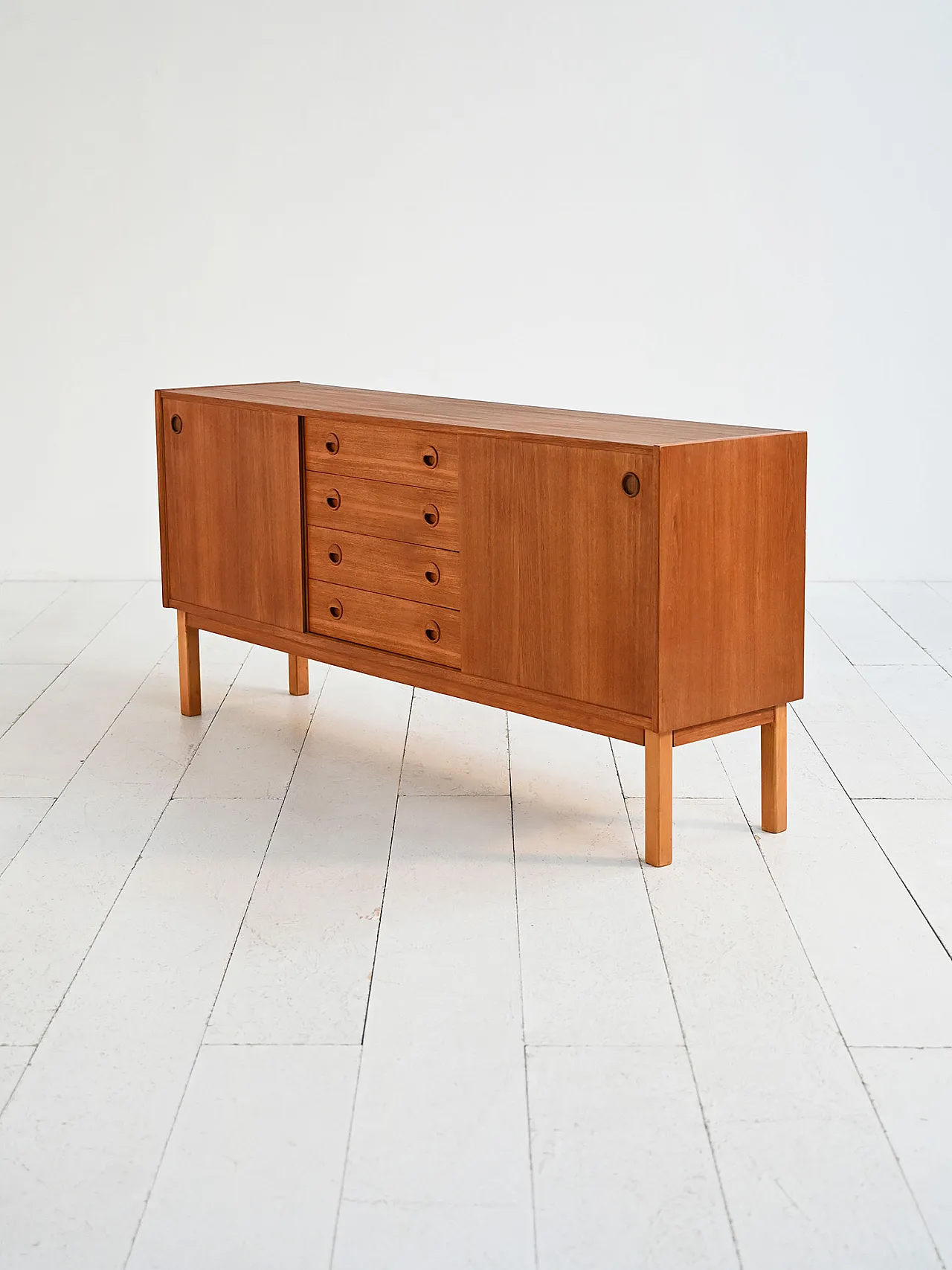 Sideboard in teak scandinavo, anni ’60 6