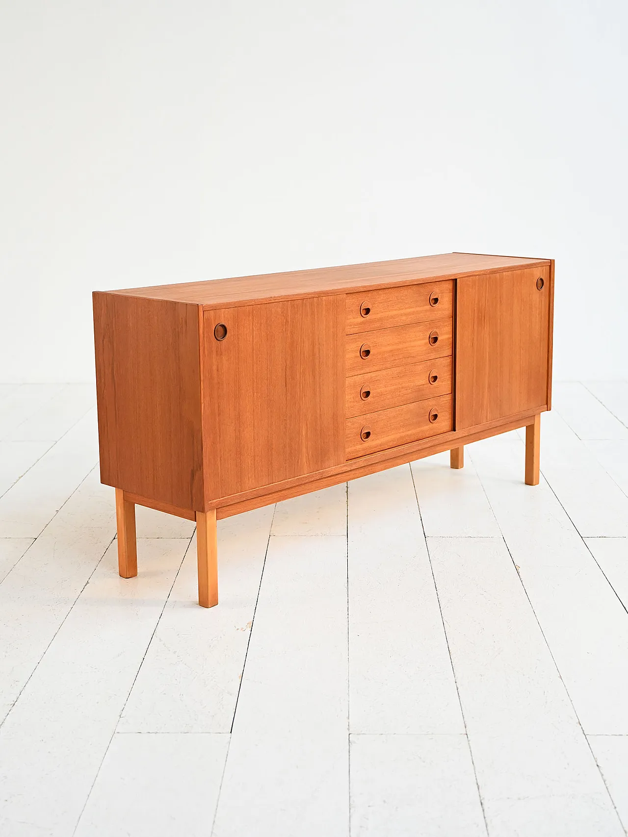 Sideboard in teak scandinavo, anni ’60 7