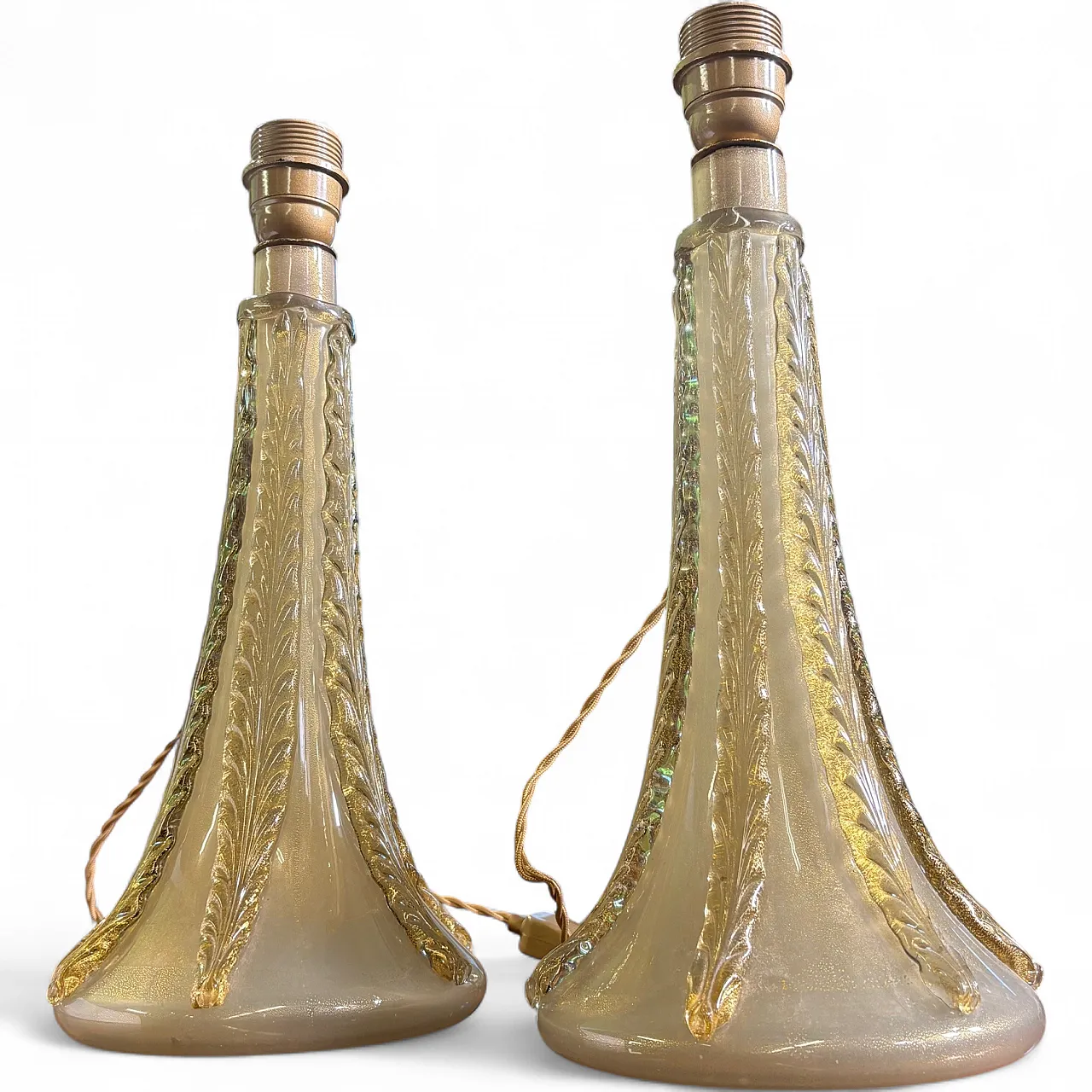 Pair of splendid Barovier and Toso Murano lamps, 50s 15