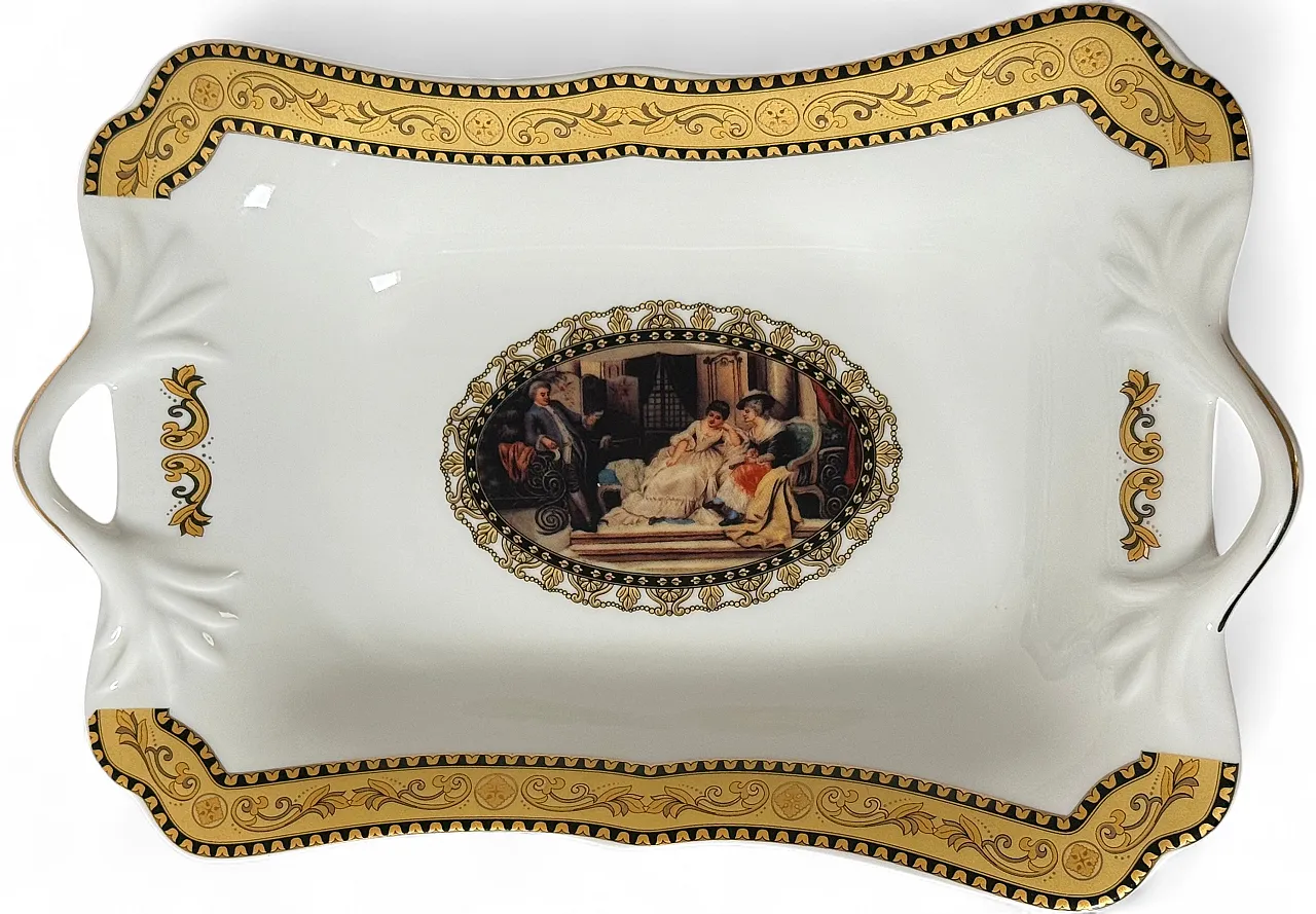 Vassoio Belle Époque in Fine Porcellana, anni '70 8