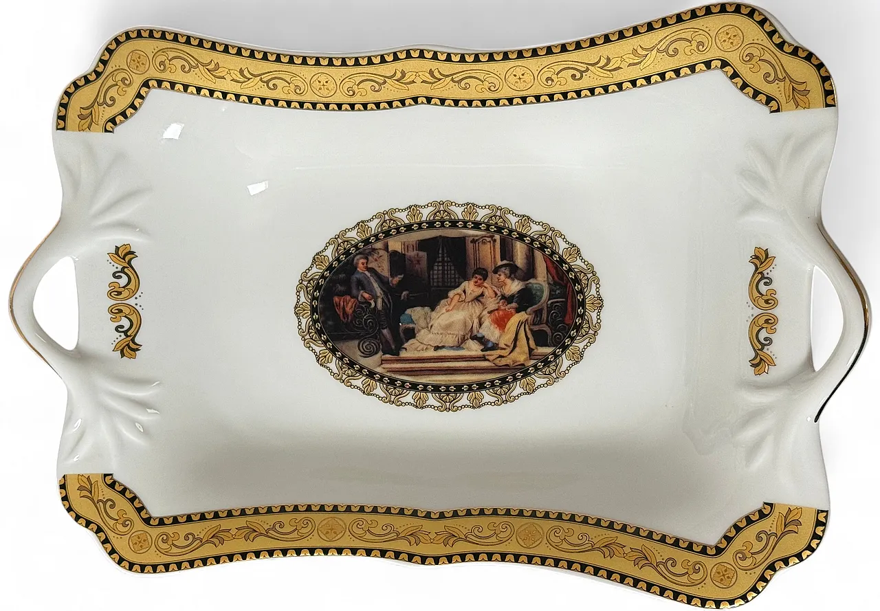 Vassoio Belle Époque in Fine Porcellana, anni '70 10
